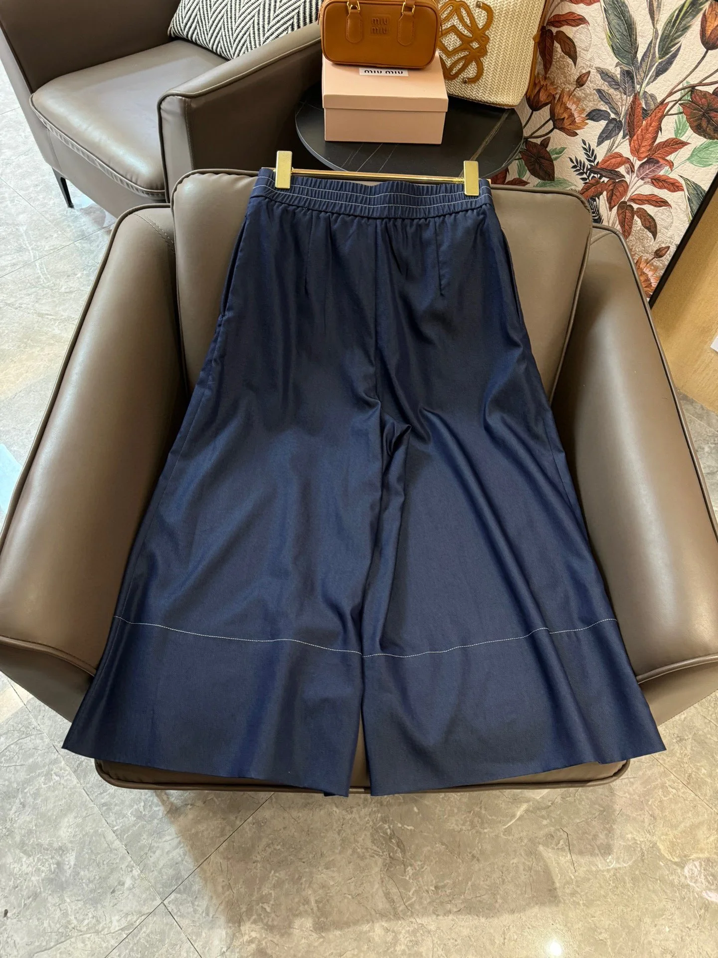 Новые широкие брюки Celine 2404-24ss - синие