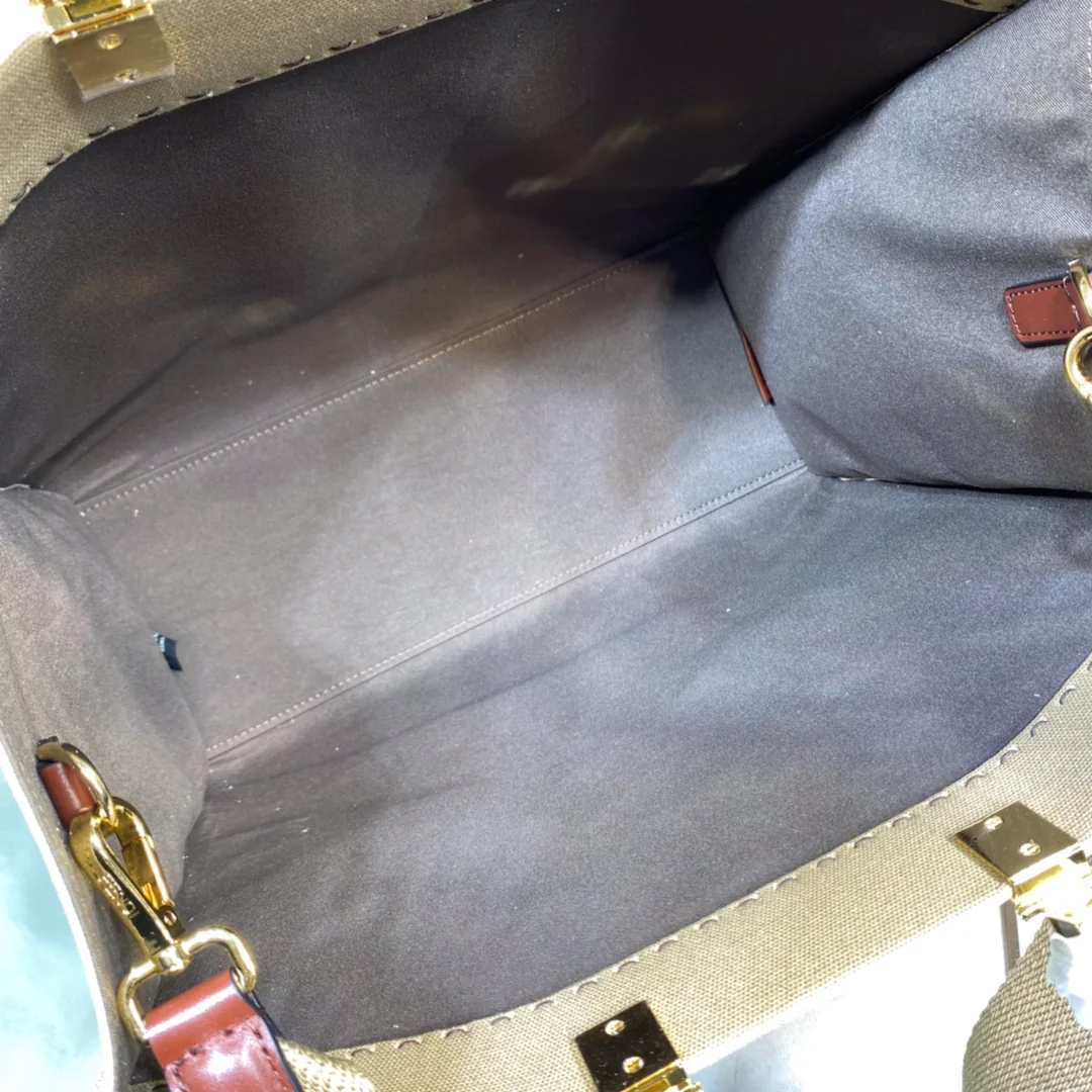 Сумка-тоут Fendi Sunshine Medium из бежевого холста