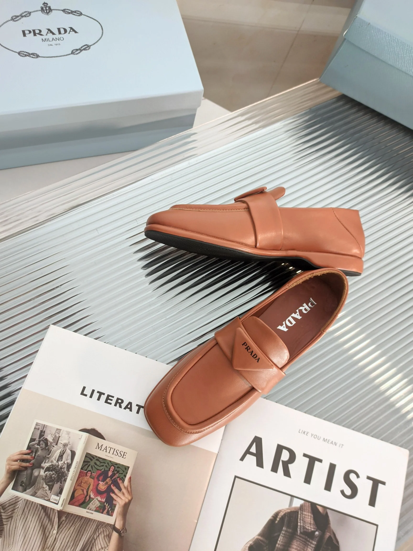 Обувь Prada - Prada супермягкие - плоские лоферы - коричневые