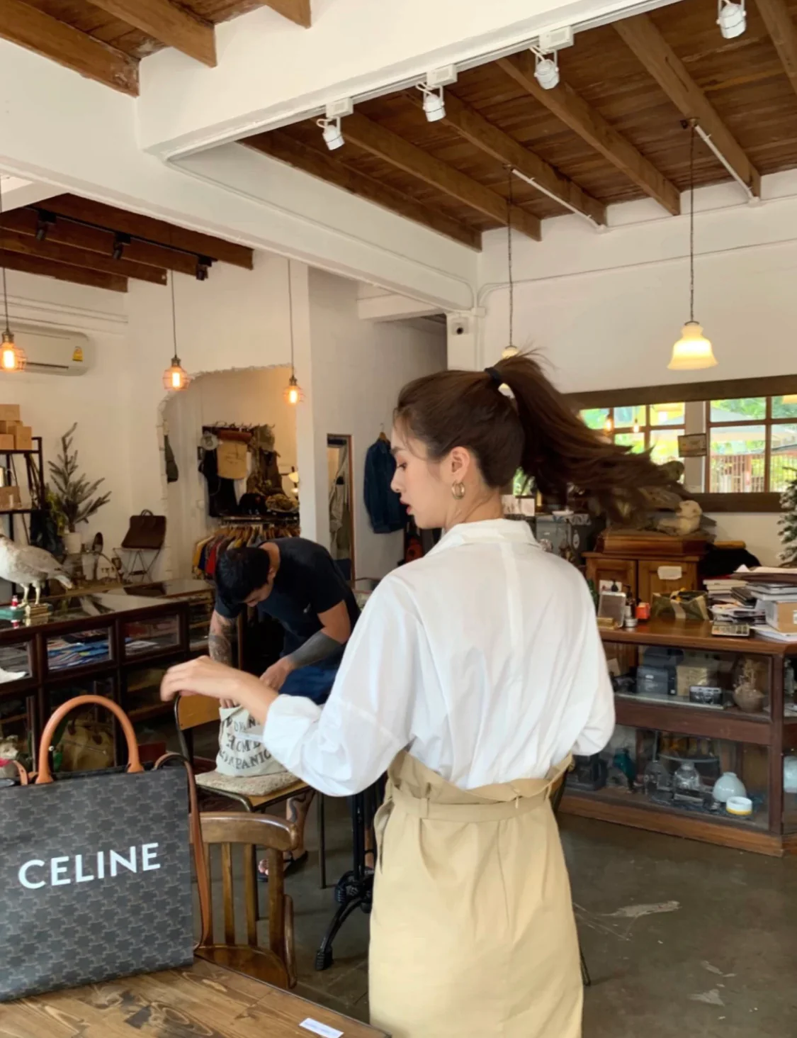 Celine-Cabas Medium Monogram Leather