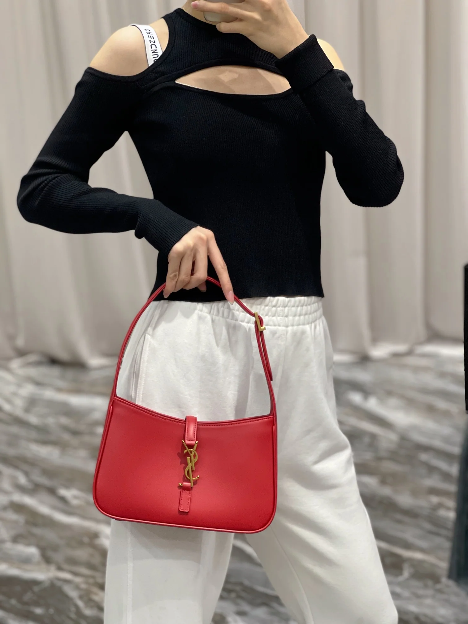 Сумка YSL Le 5 A7 - Сумка через плечо - Красная