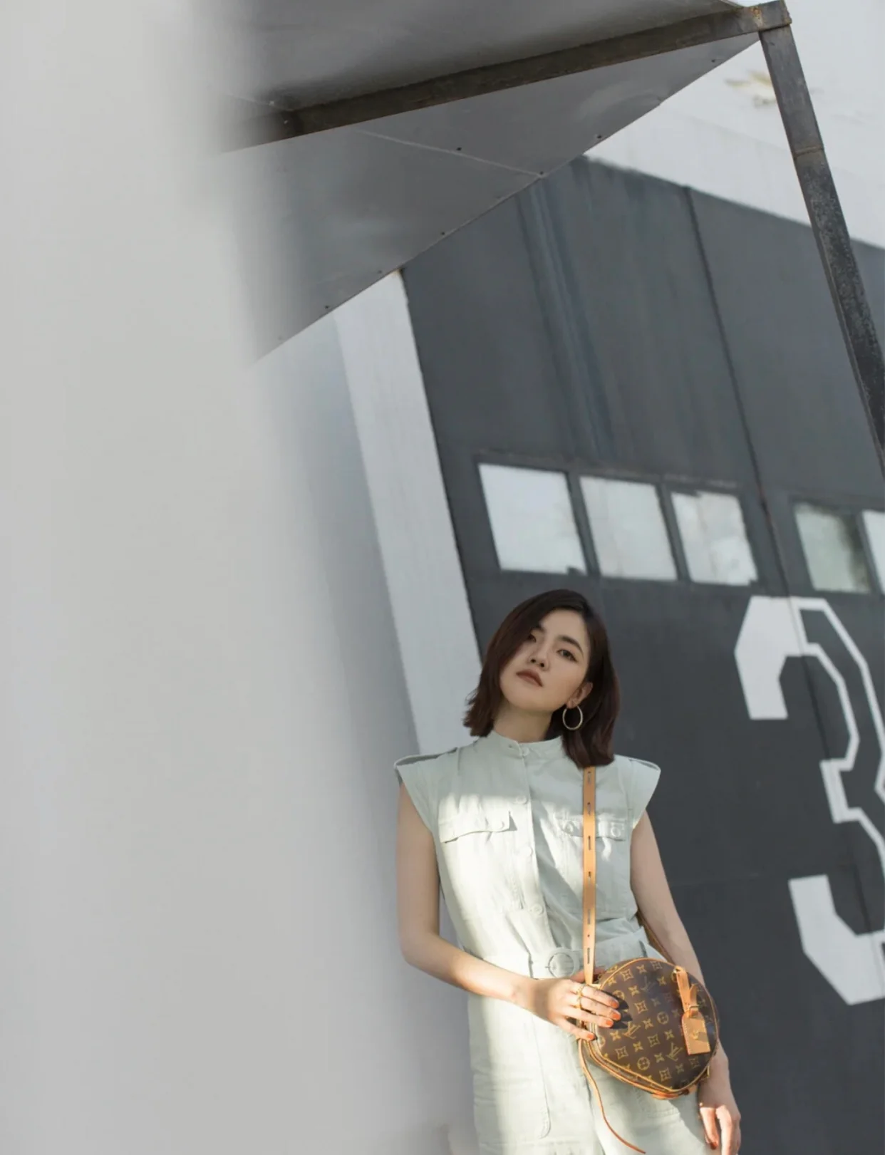 Круглая сумка LV