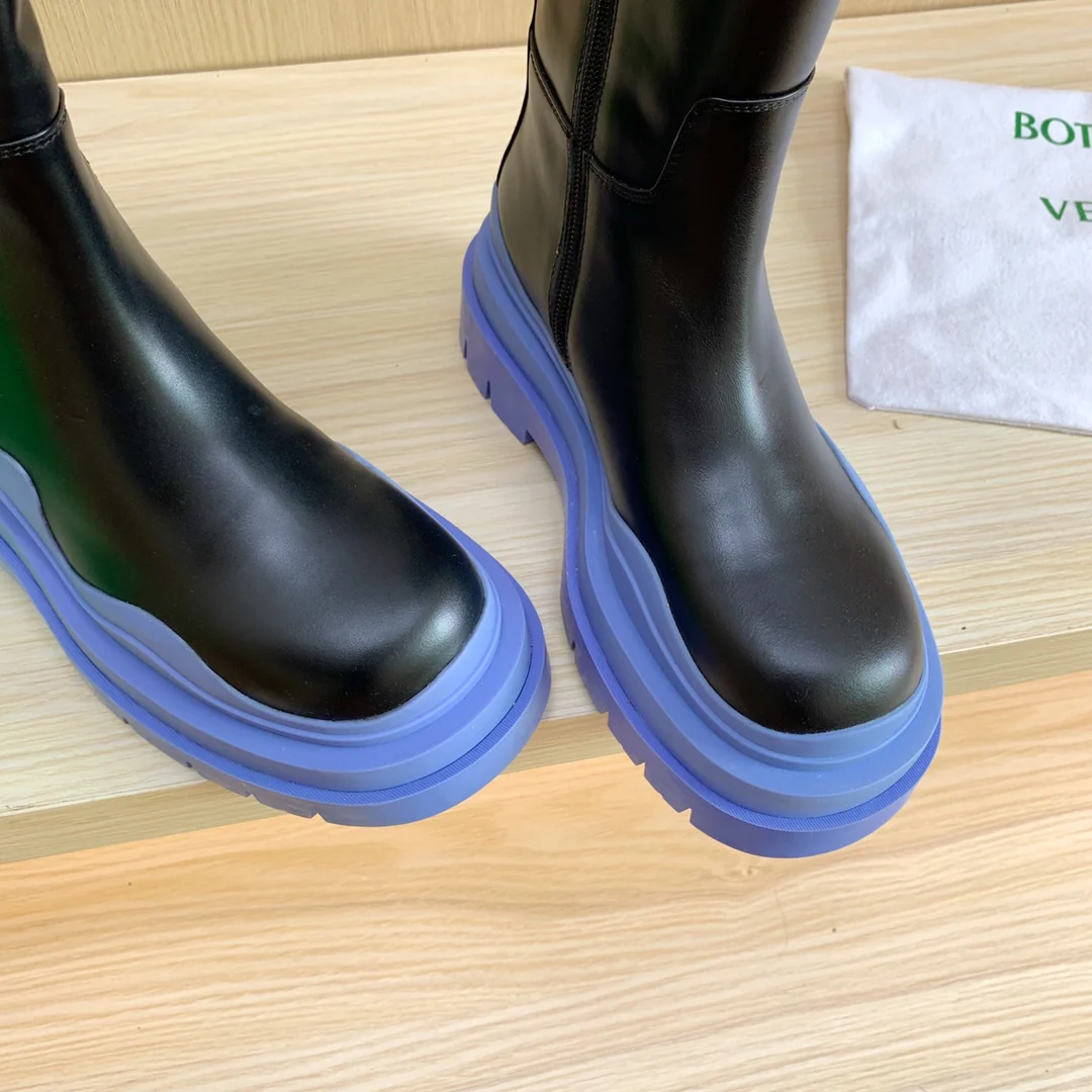 Новые высокие сапоги BV-22 осенне-зимняя коллекция - синяя подошва