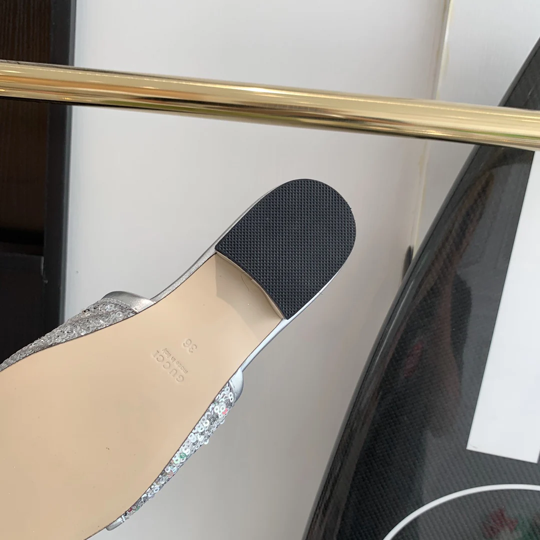 Тапочки Gucci с квадратным носком - 1