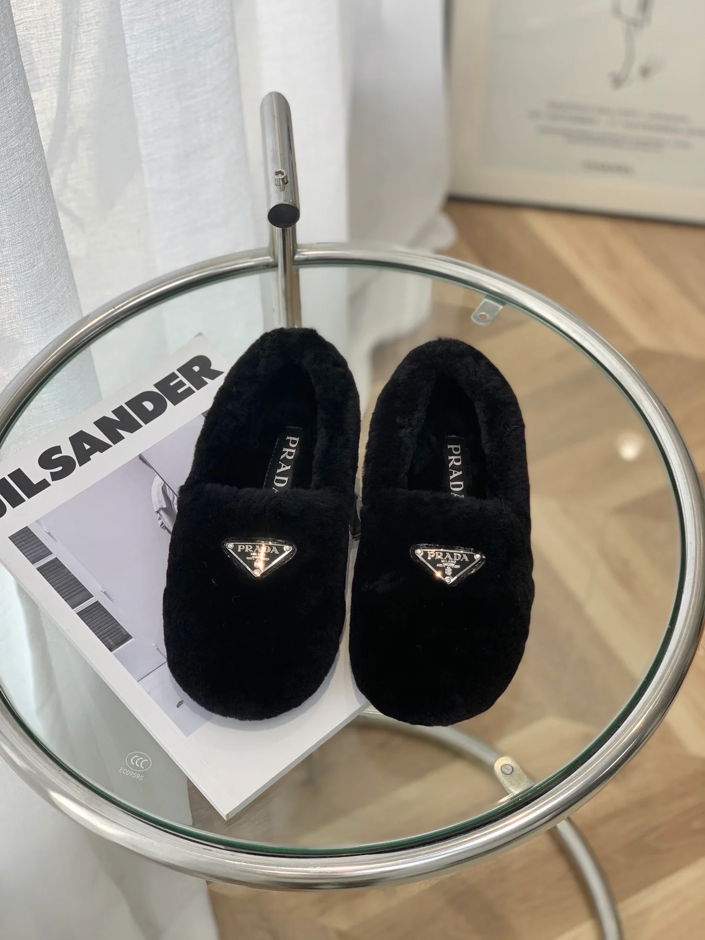 Обувь Prada - шерстяные лоферы Prada