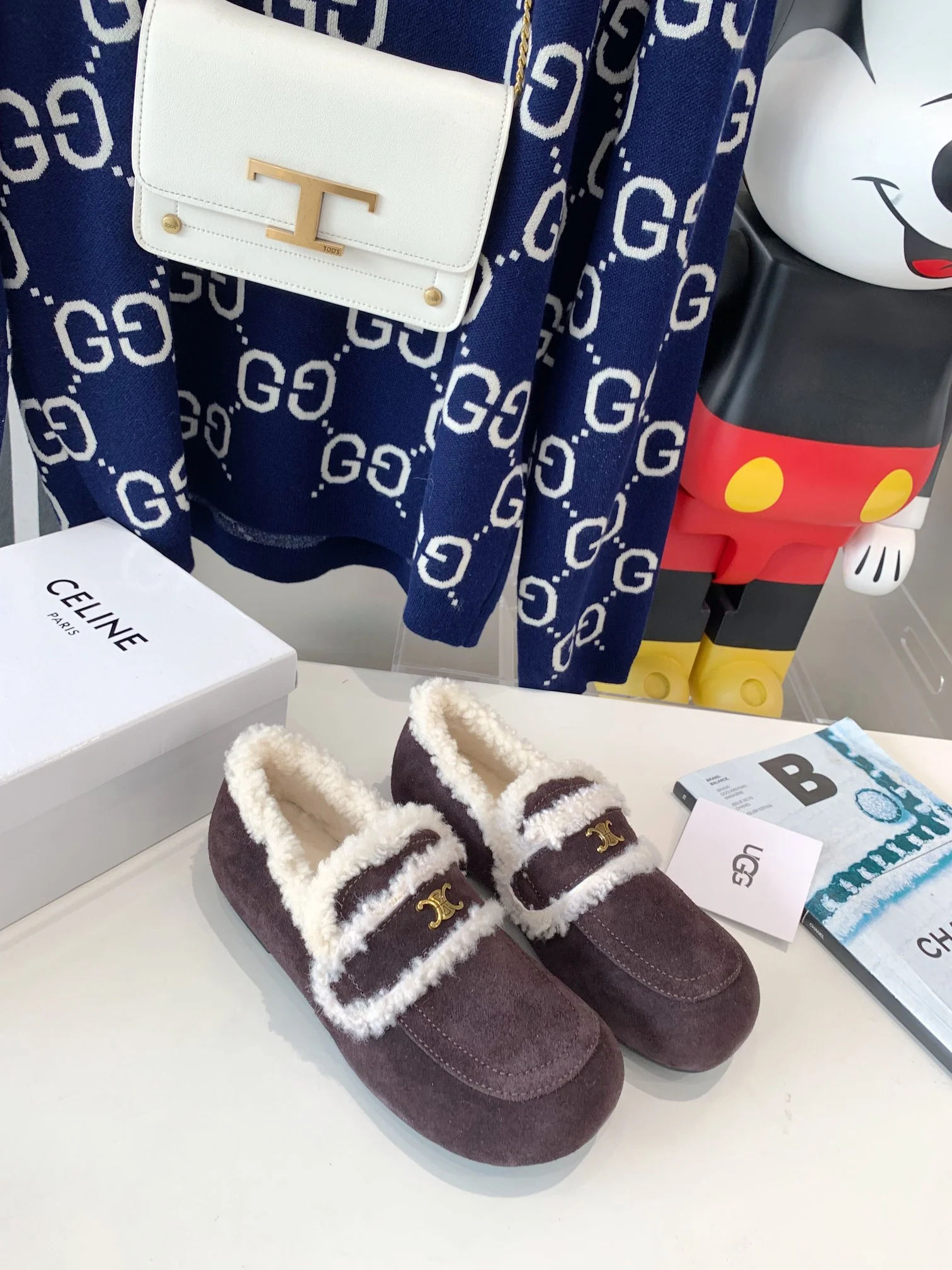 Celine - Снежные сапоги из натуральной кожи и меха