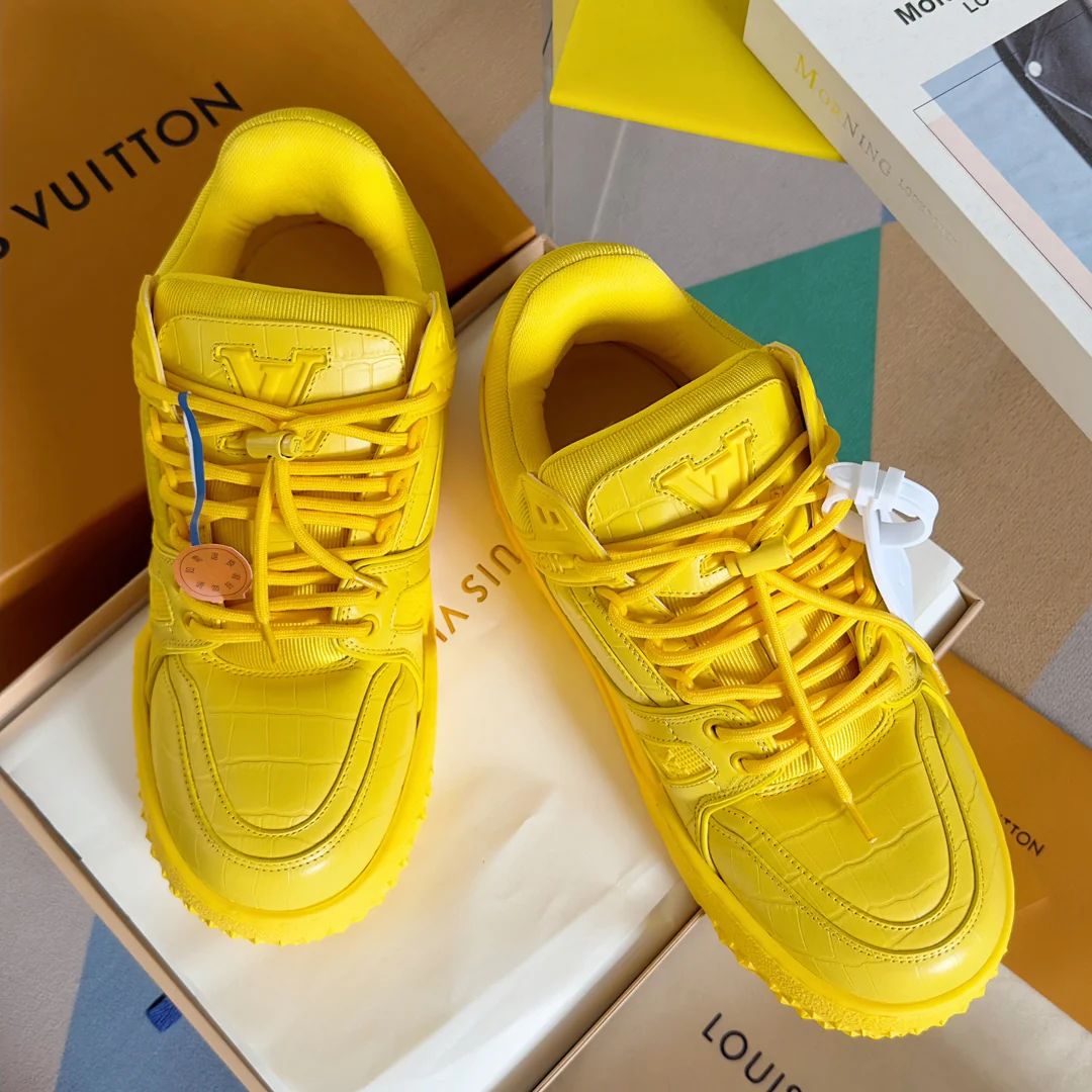Кроссовки LV Trainer - Повседневная спортивная обувь - Унисекс - Желтые