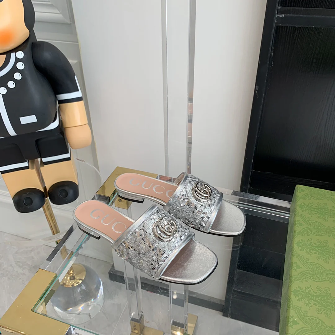 Тапочки Gucci с квадратным носком - 1