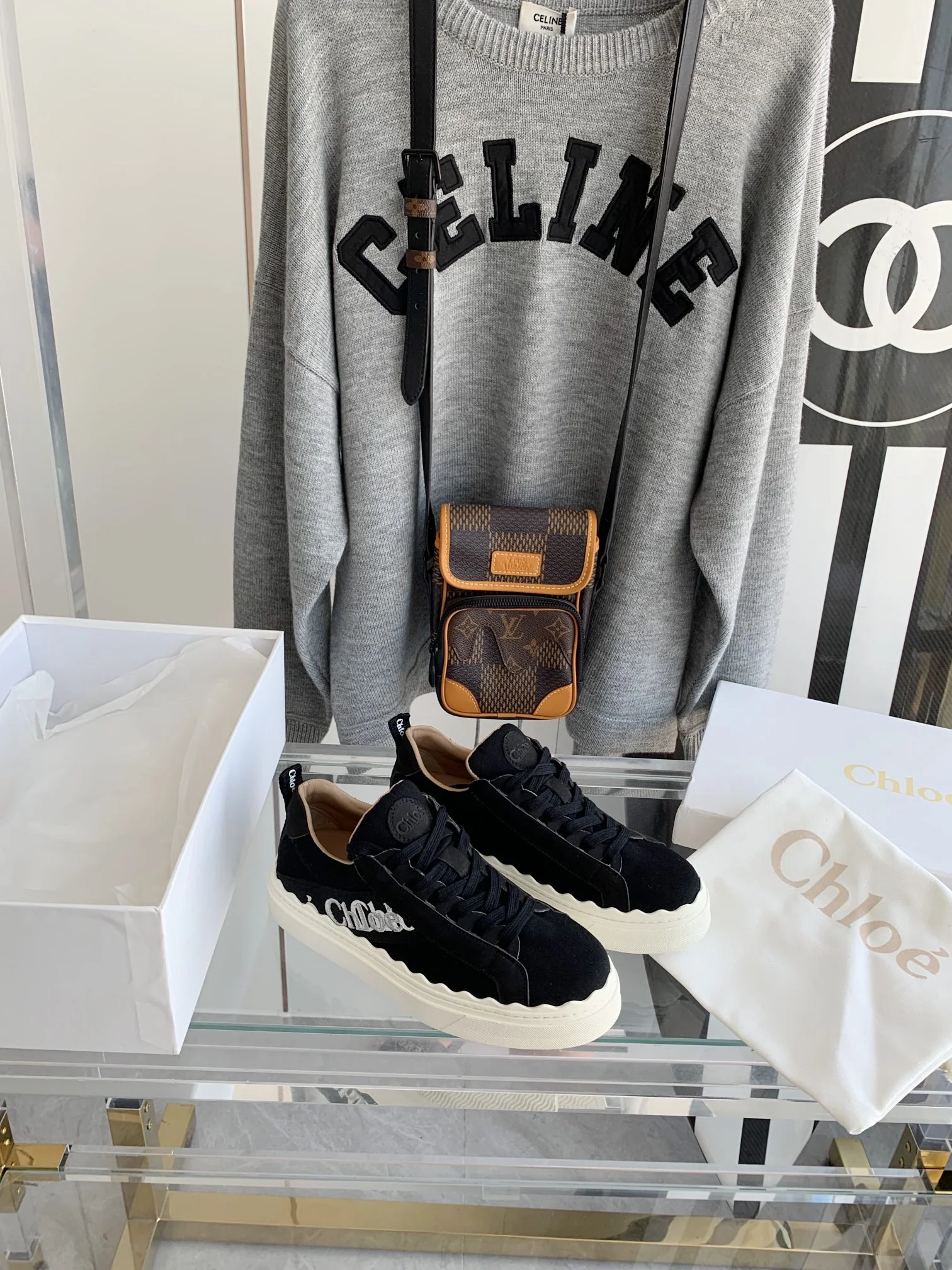 Белые кроссовки Chloe на платформе, повседневная обувь, размеры 35-42.