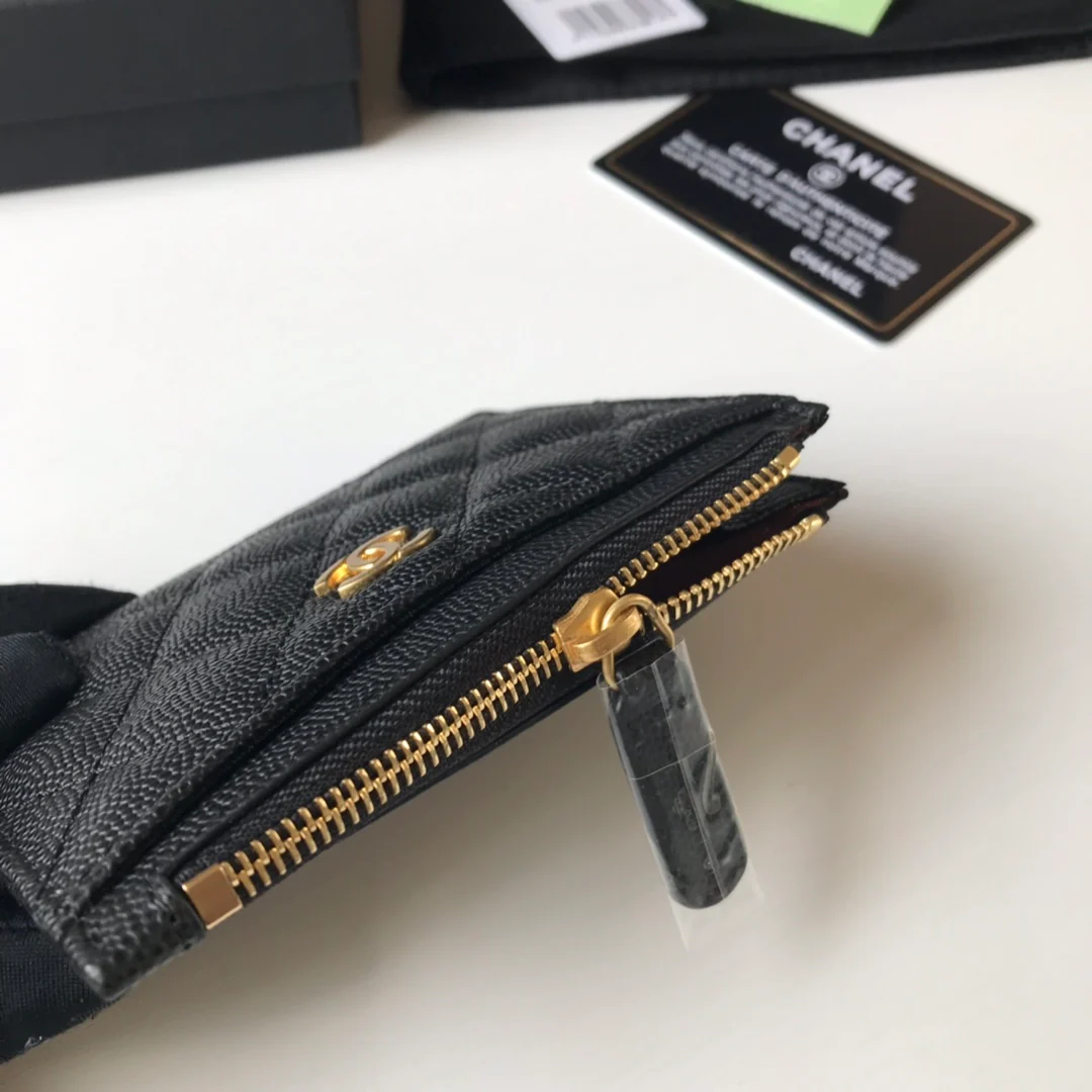 Кардхолдер Chanel на молнии - плоский, 2 шт.