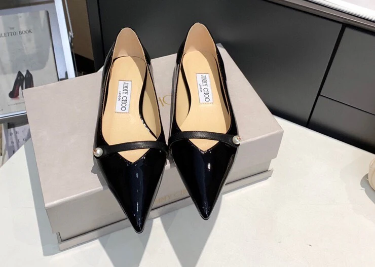 Балетки Jimmy Pearl с пряжкой и острым носком - 1