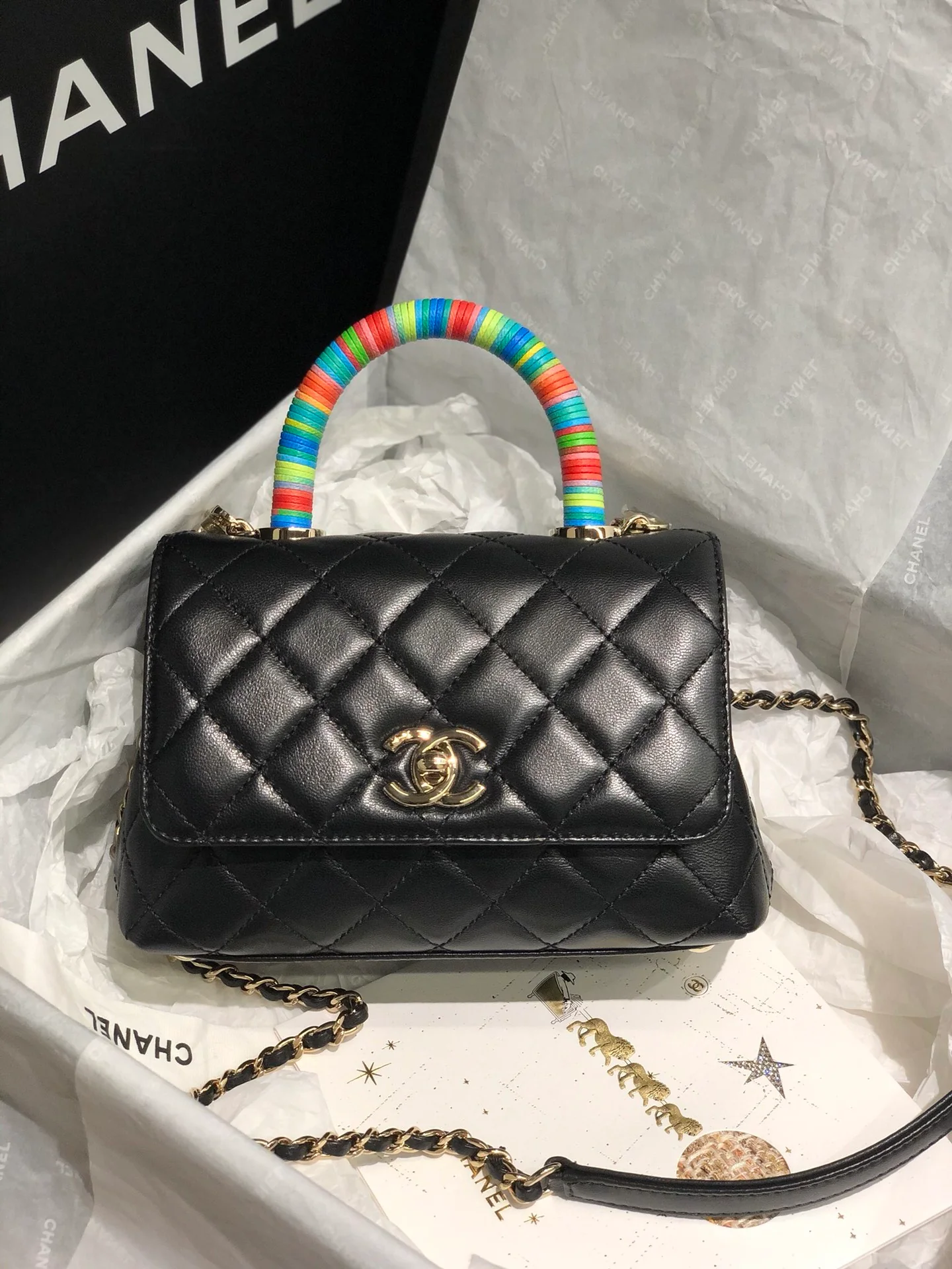 Мини-сумочка Chanel Coco Handle Rainbow