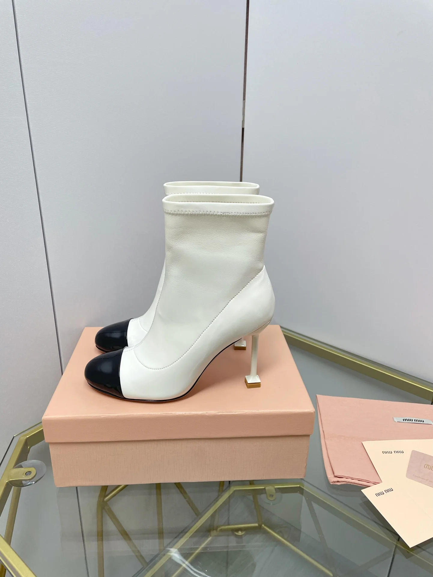 Miu Miu - Ботинки на шпильке с круглым носком