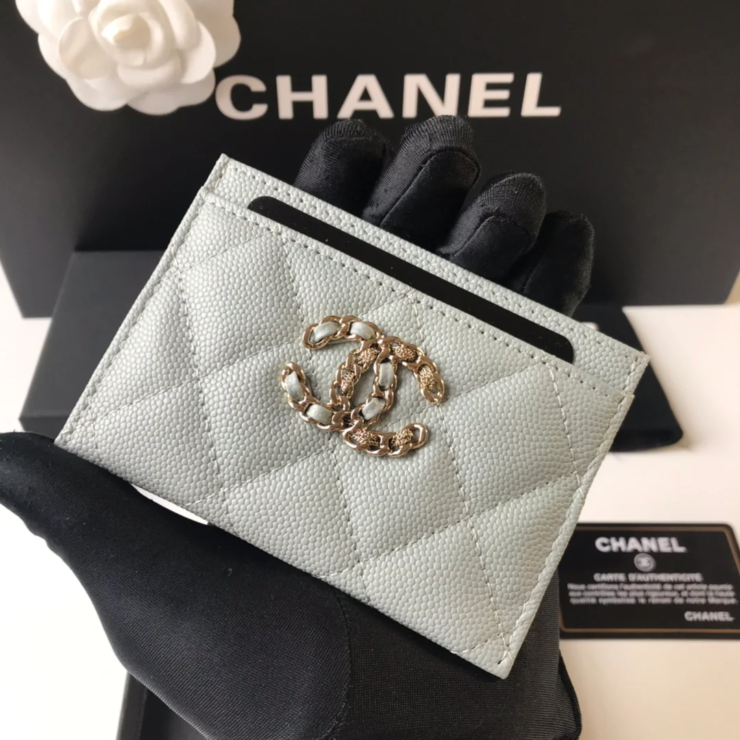 Большой держатель для карт Chanel с логотипом - 3 шт.