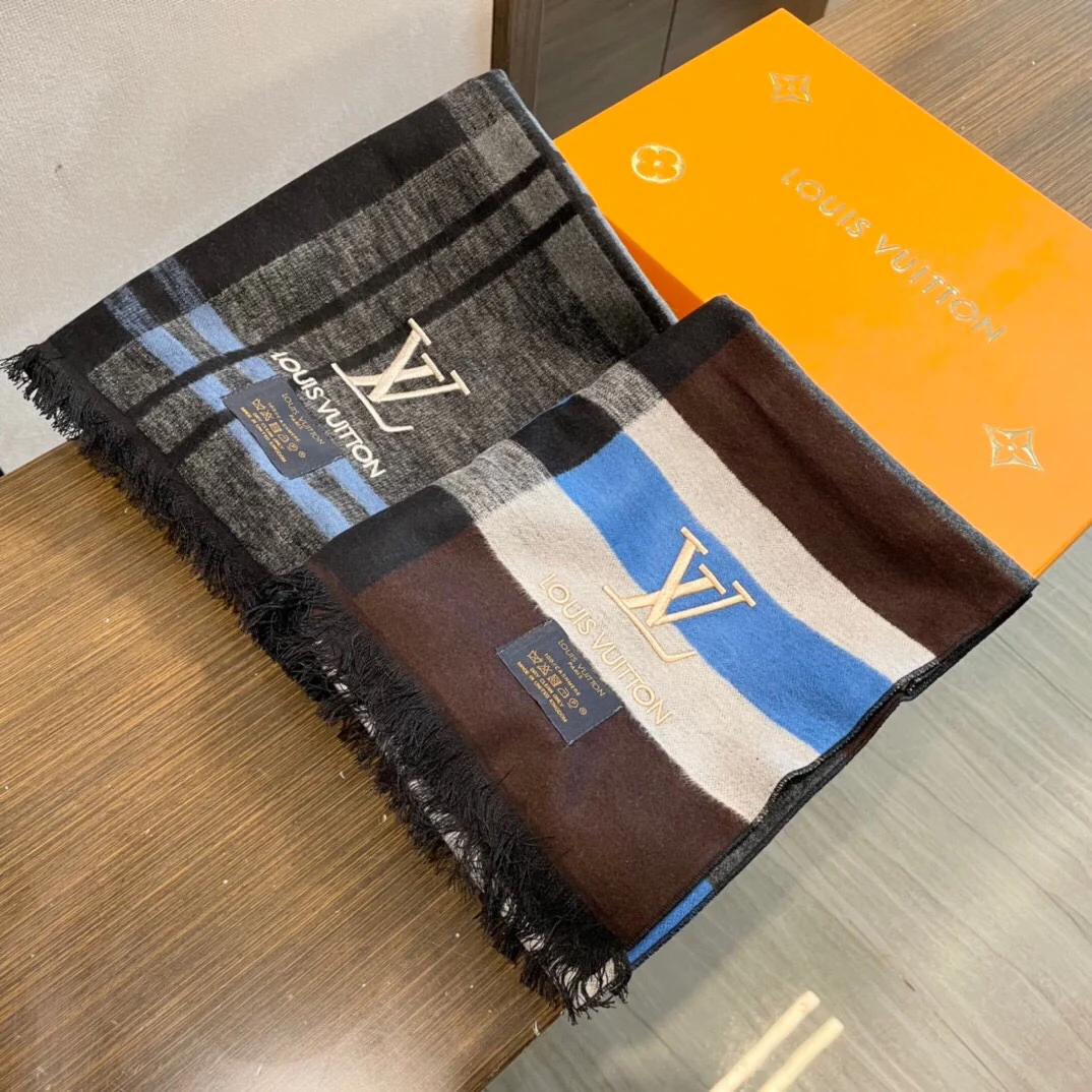 LV - Незаменимый мужской кашемировый шарф для холодной погоды - 35-200 см
