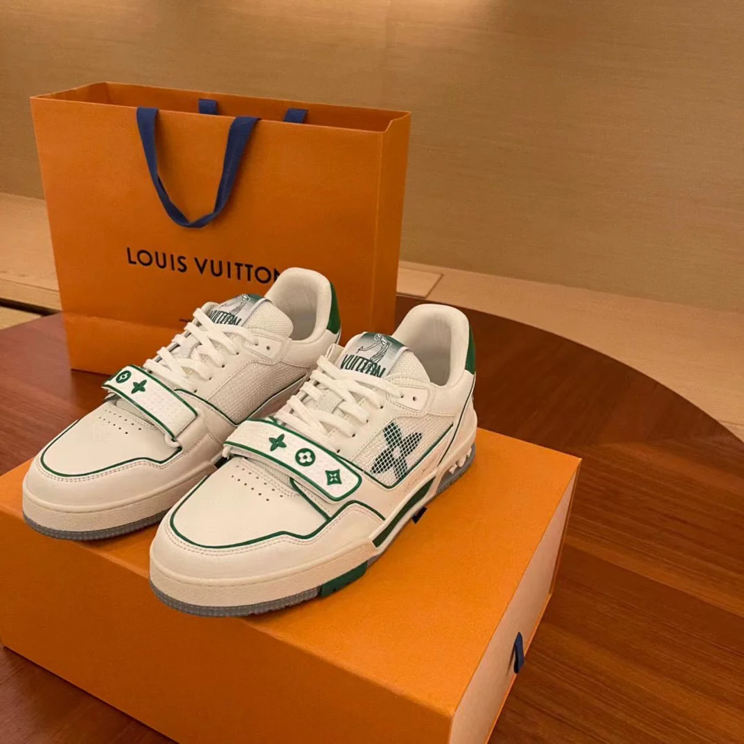 Кроссовки LV Trainer Series - на липучках - унисекс - бело-синие