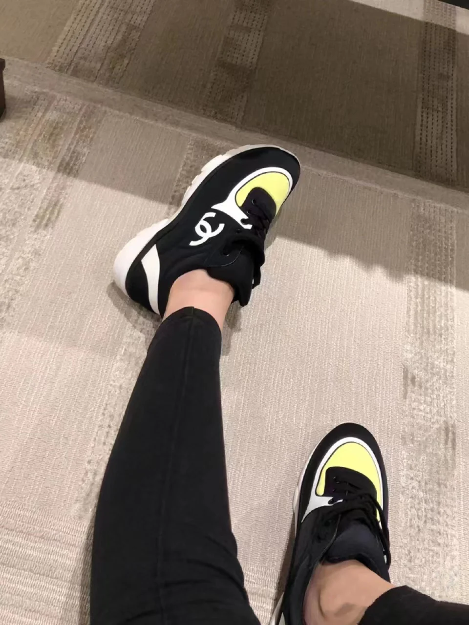 Chanel - Спортивные повседневные туфли - Черно-желтые