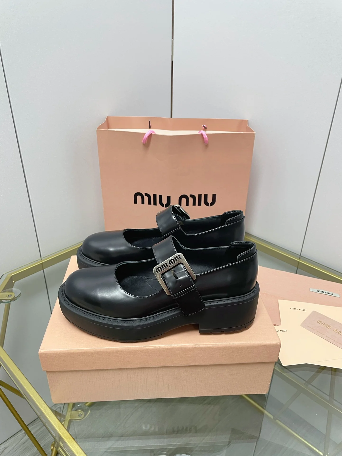 Miu Miu - Кожаные туфли-сапоги