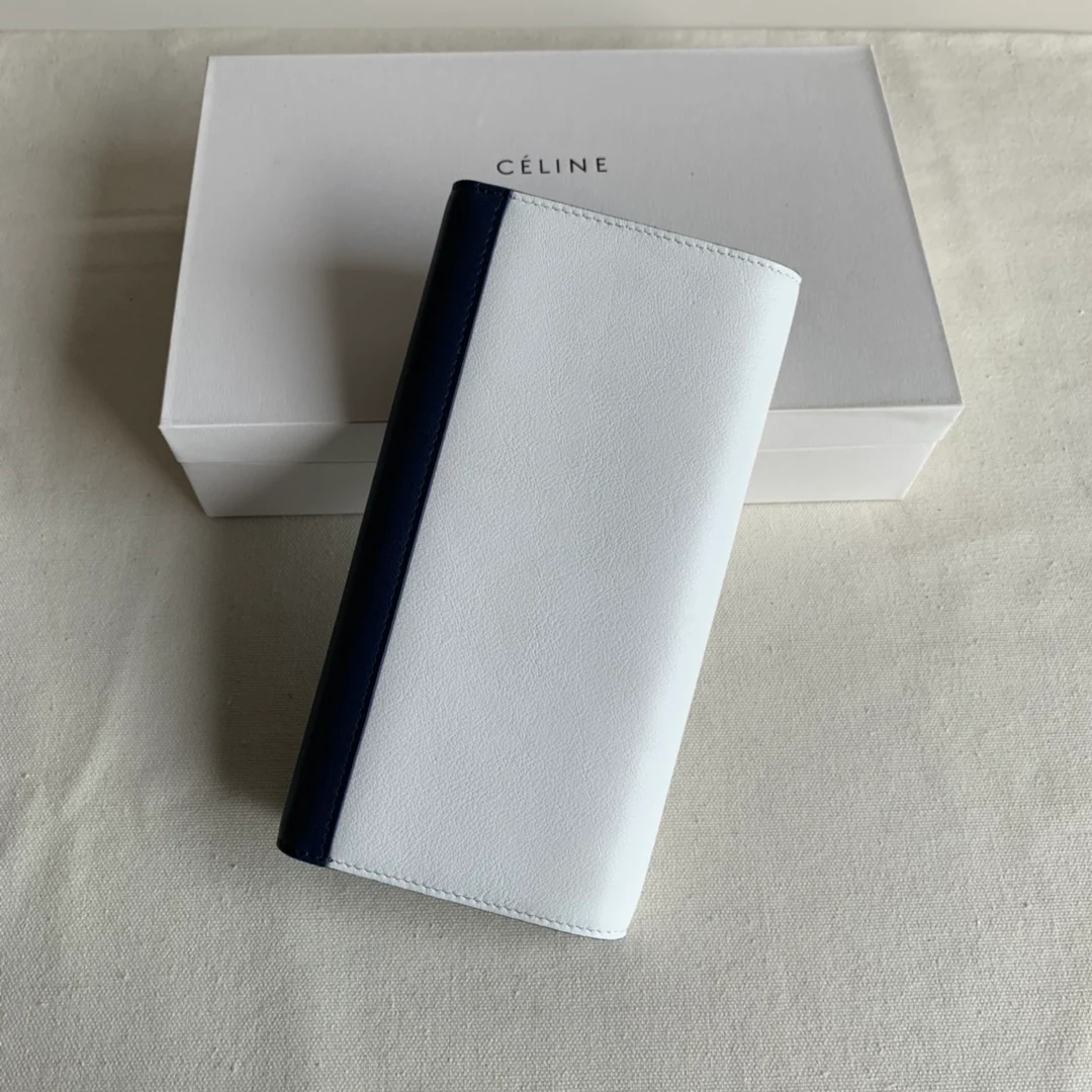 Кошелек-книжка Celine - темно-синий и белый
