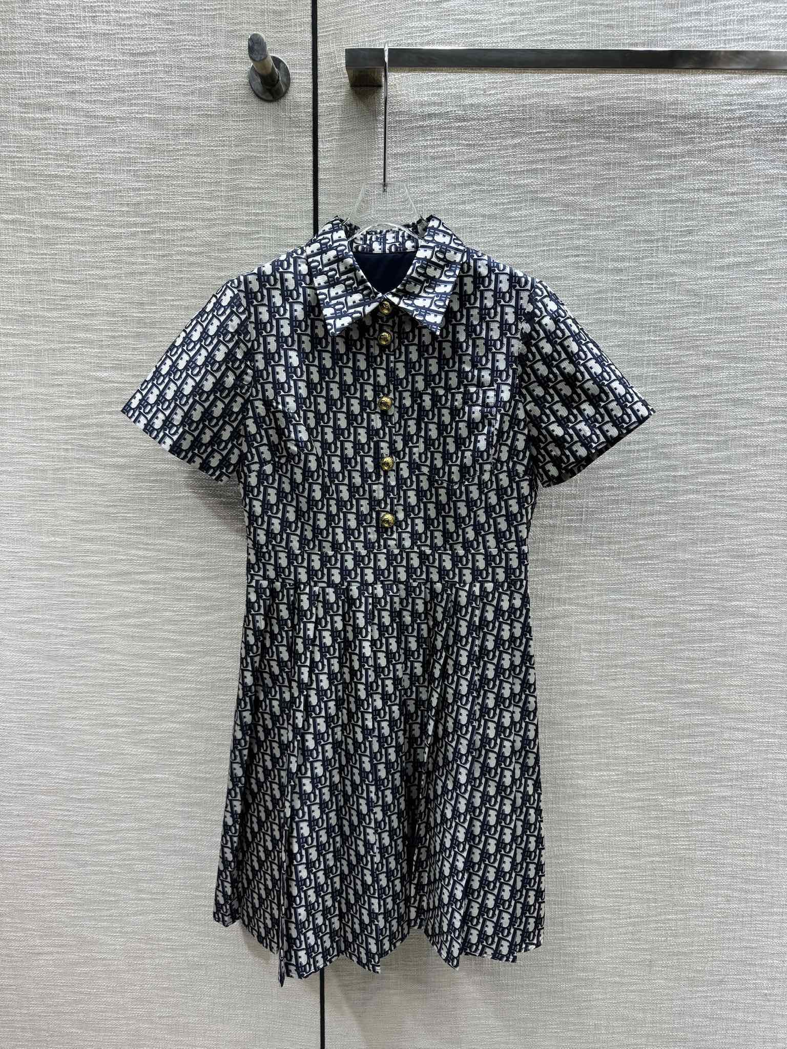 Dior-2403-Monogram Lapel Letter Dress-co-nk4
