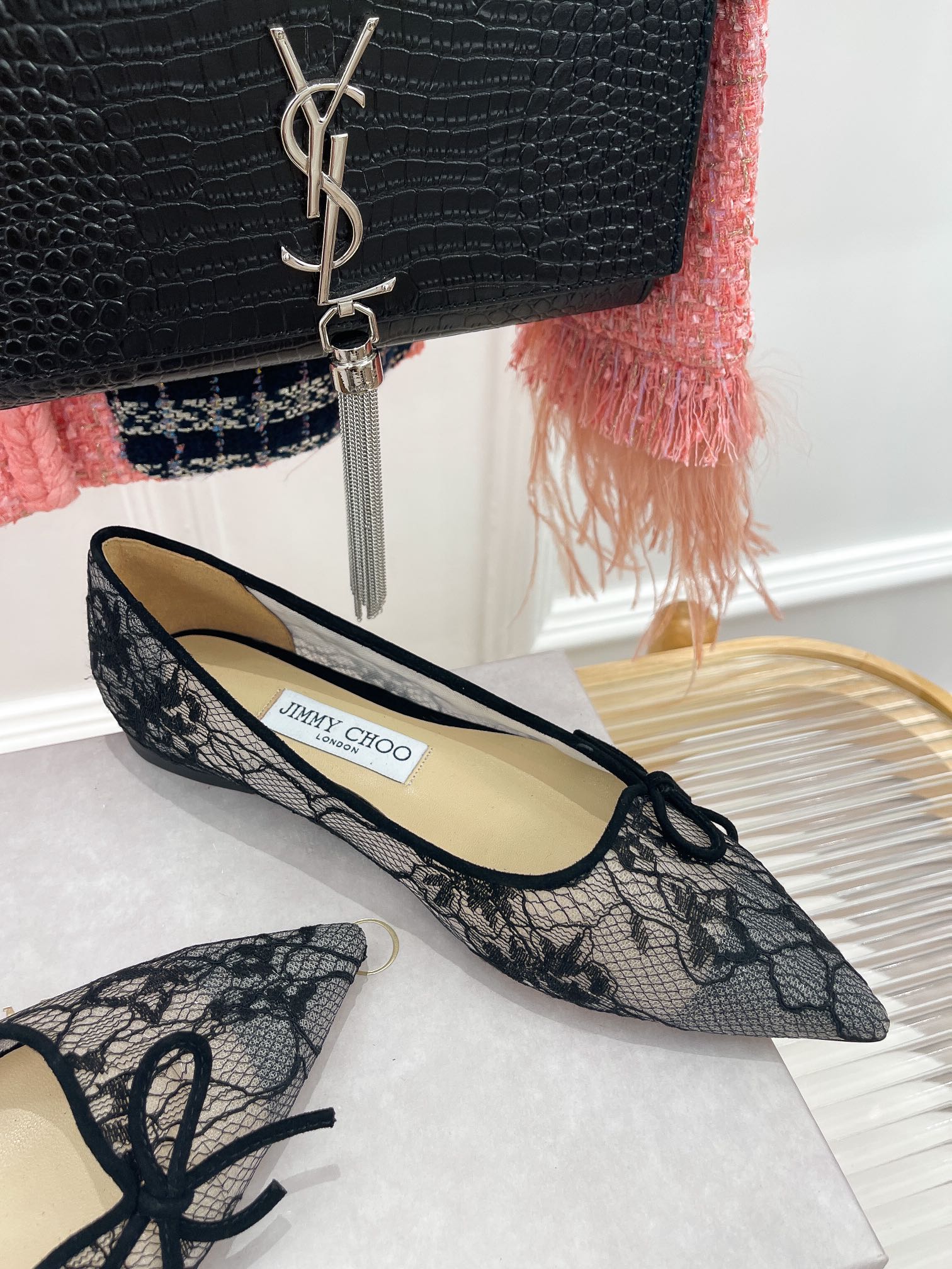 Jimmy - Новинка сезона весна/лето 2022 - Балетки с бантом и кружевом