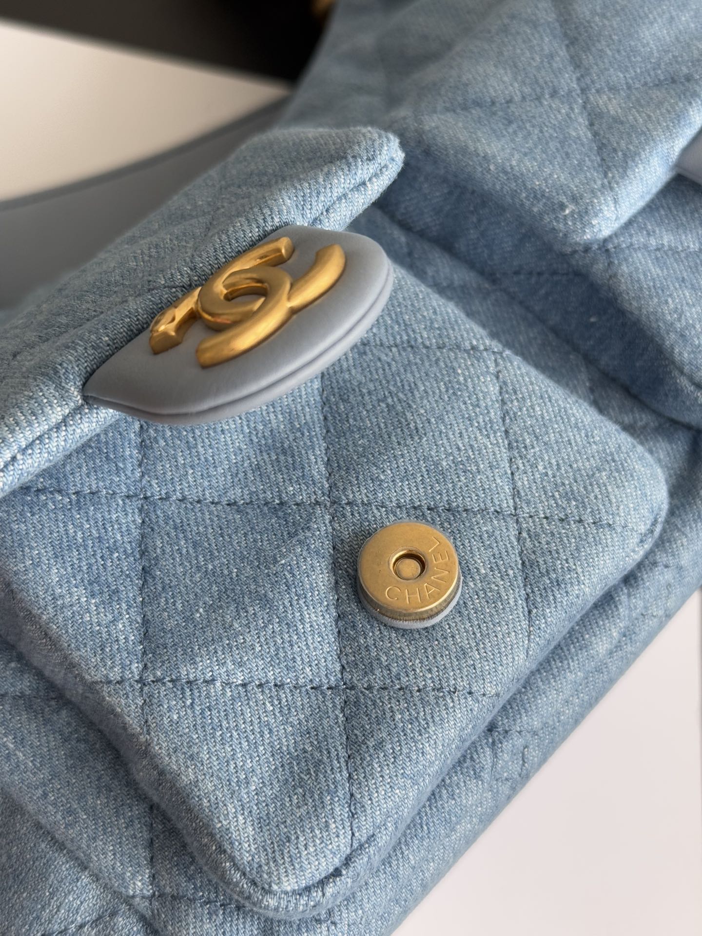 Chanel 25 Chobo Denim Small - Light Blue