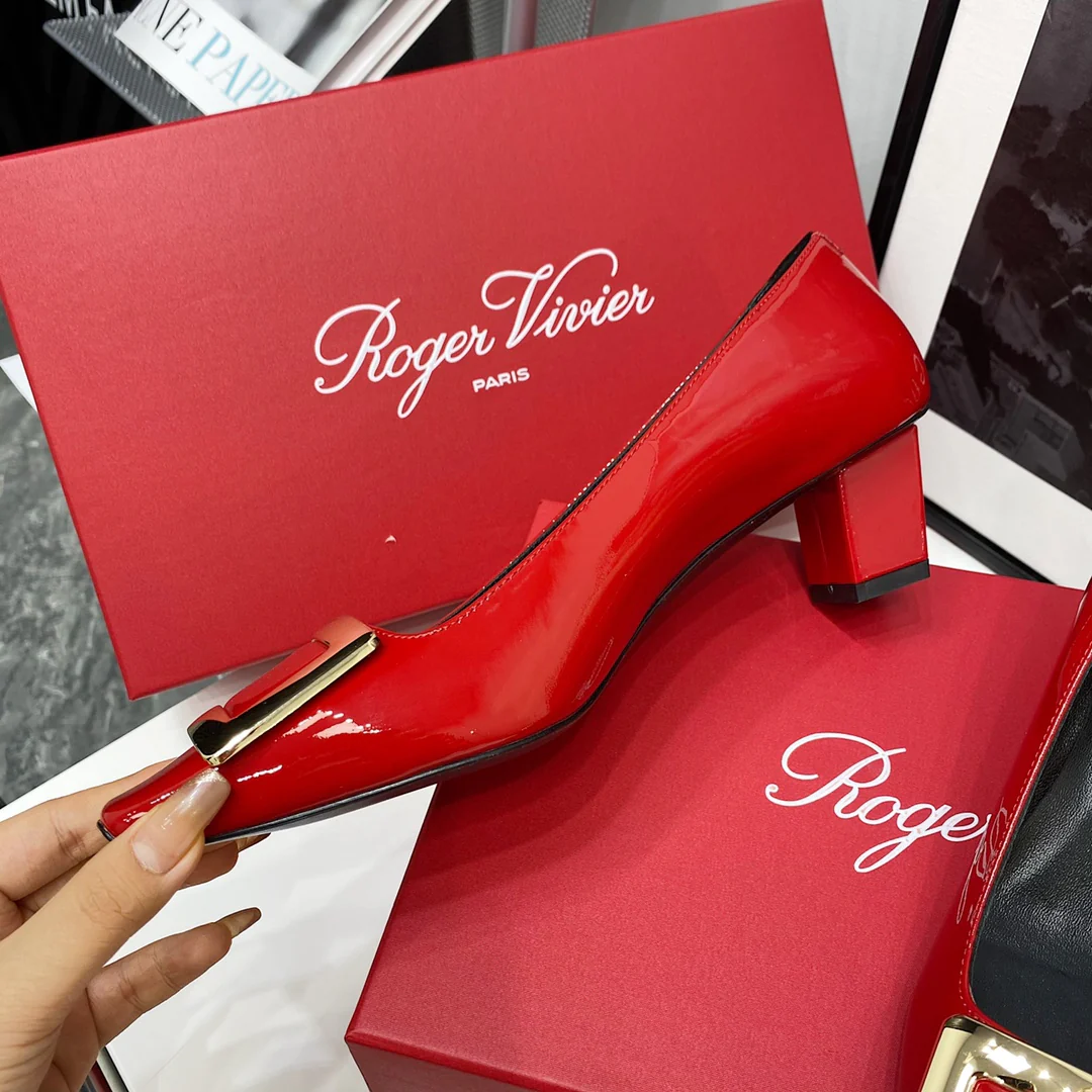 RV-4-5 см Квадратный каблук - Красный