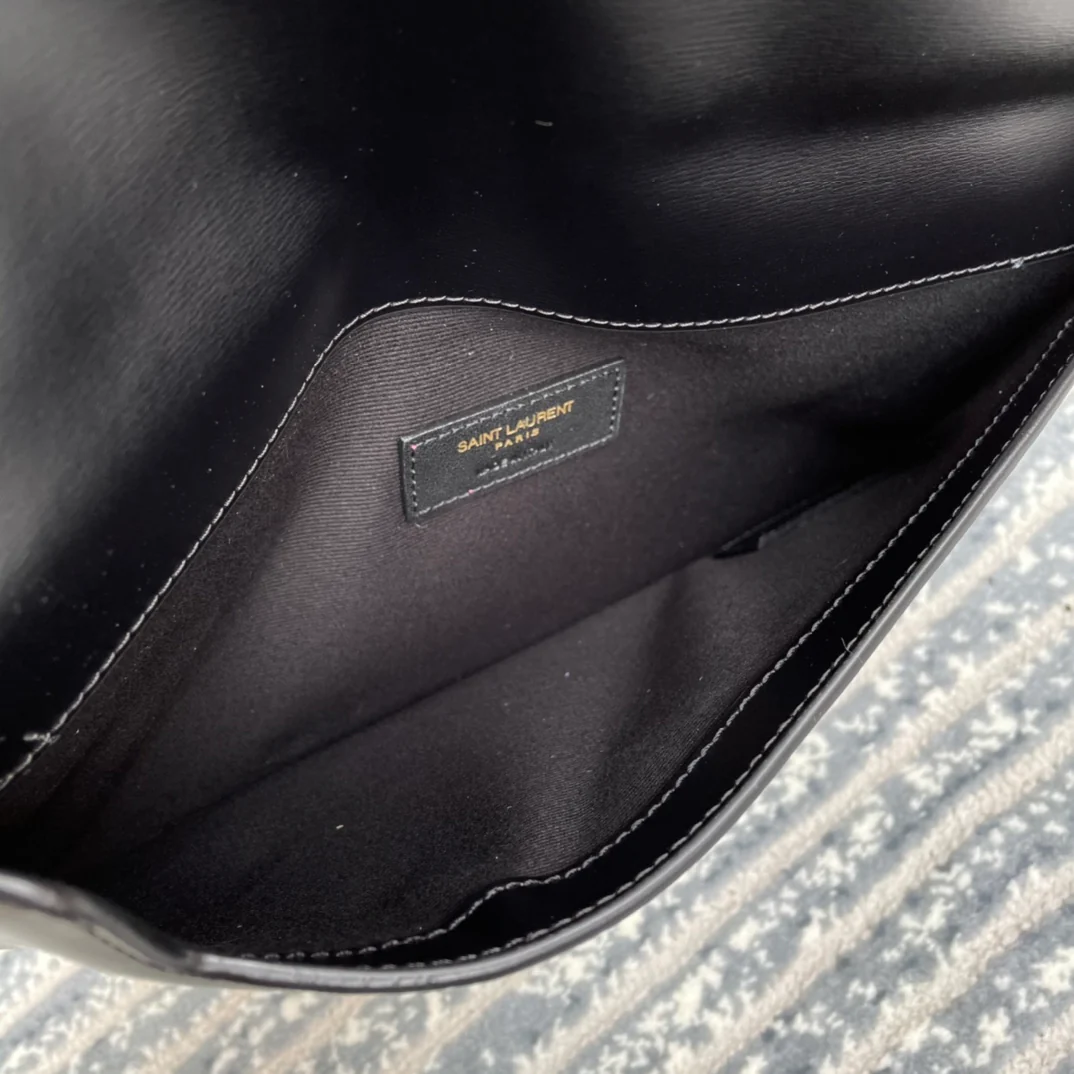 Новая клатч-сумочка YSL-Ptown - черная с узором 