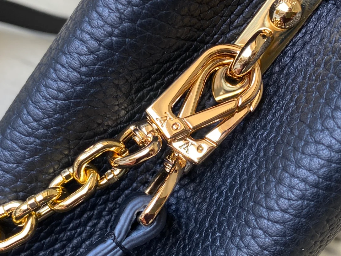 Кожаная сумка LV Capucines - синяя