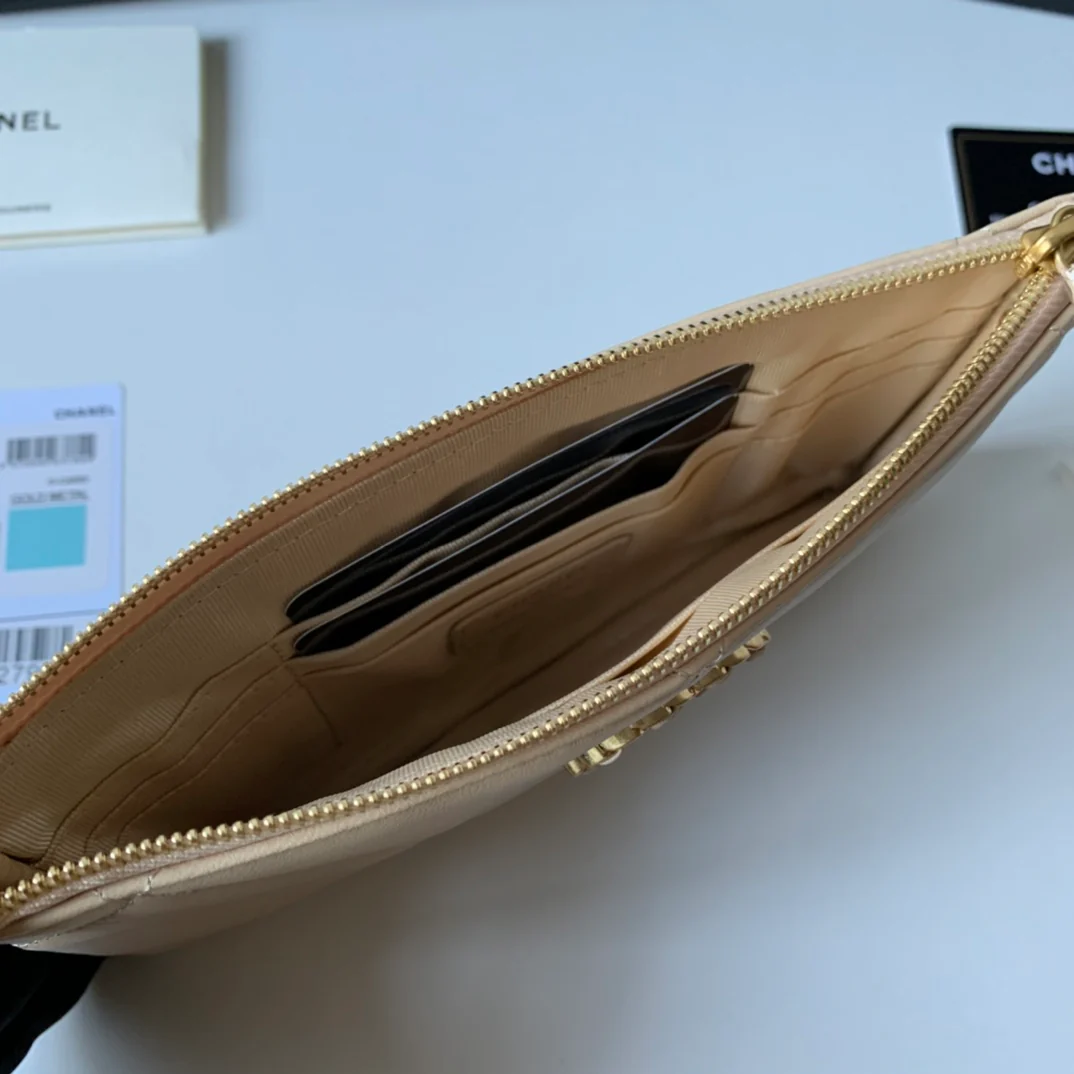 Кошелек для монет Chanel из овечьей кожи в клетку, серия 19 - 1 шт.