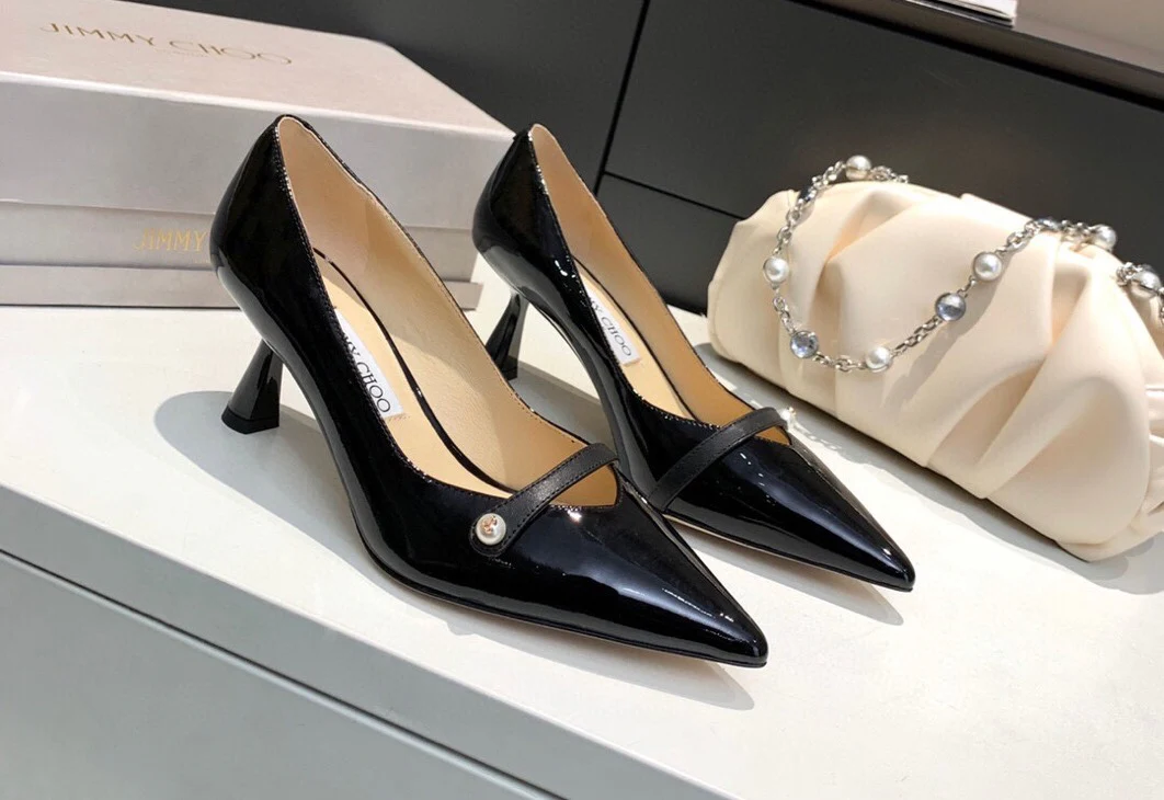 Туфли на высоком каблуке Jimmy Pearl с пряжкой и острым носком - 3