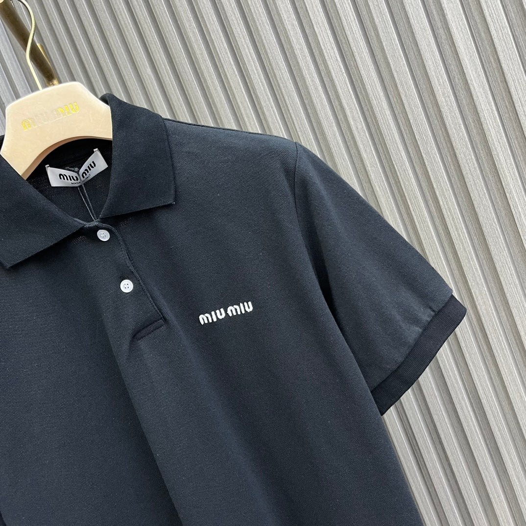 Miu Miu - 2404-24 Новинка: Поло с вышивкой на заказ