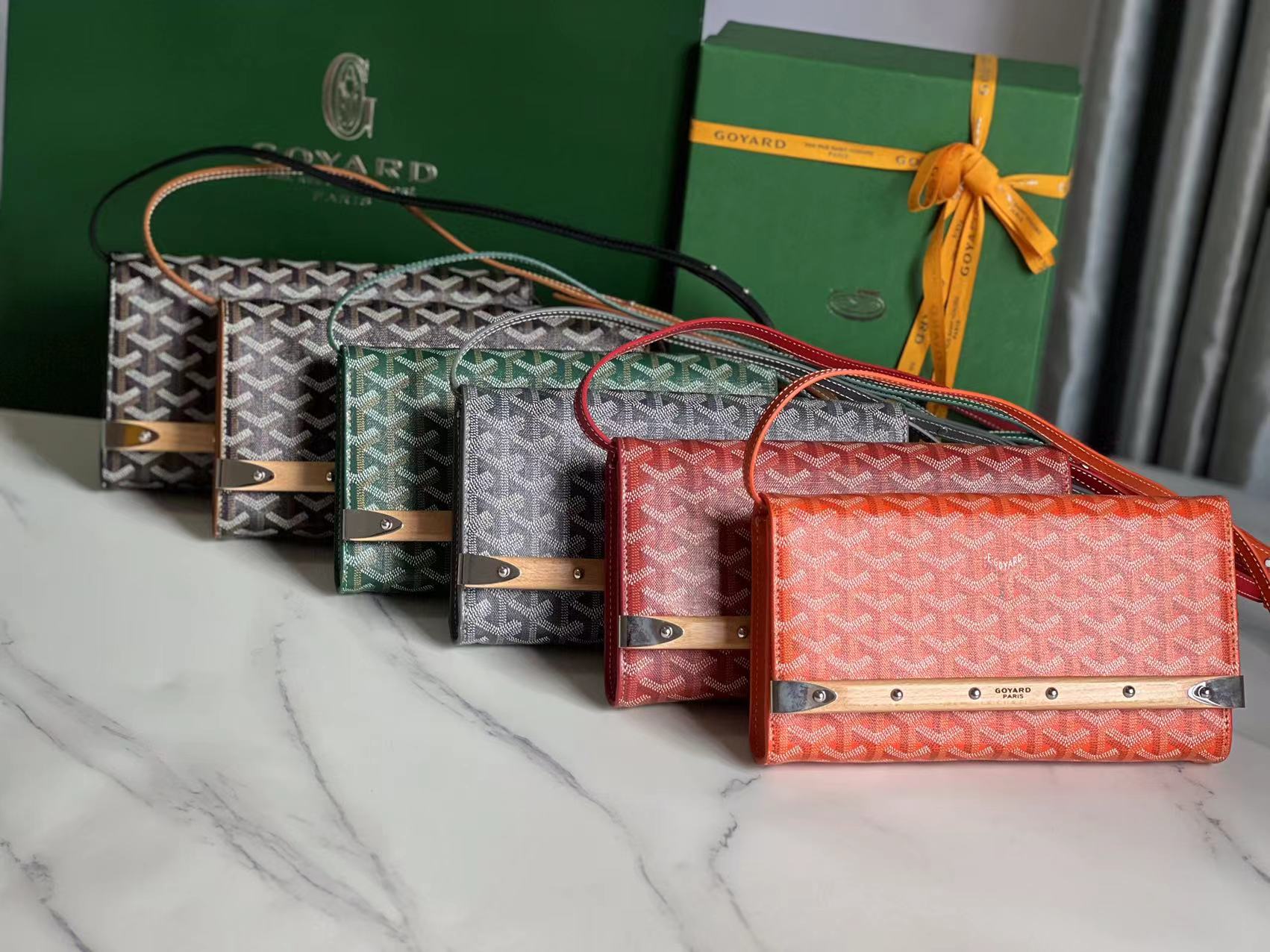 Клатч Goyard Monte Carlo, маленький, темно-синий.