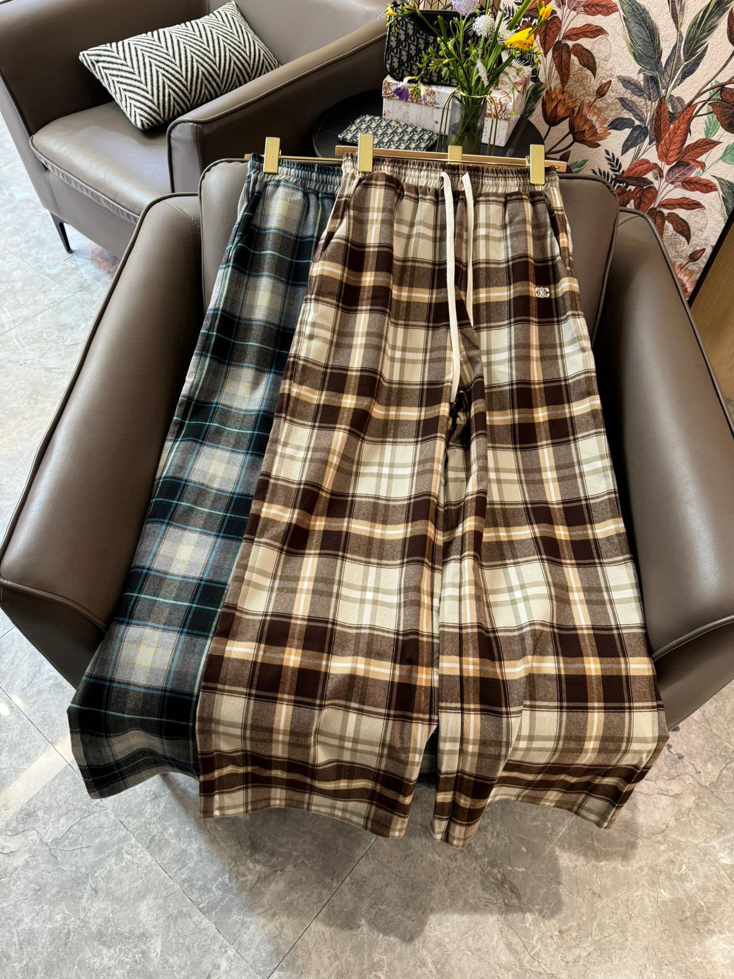 Брюки в клетку Celine 2403