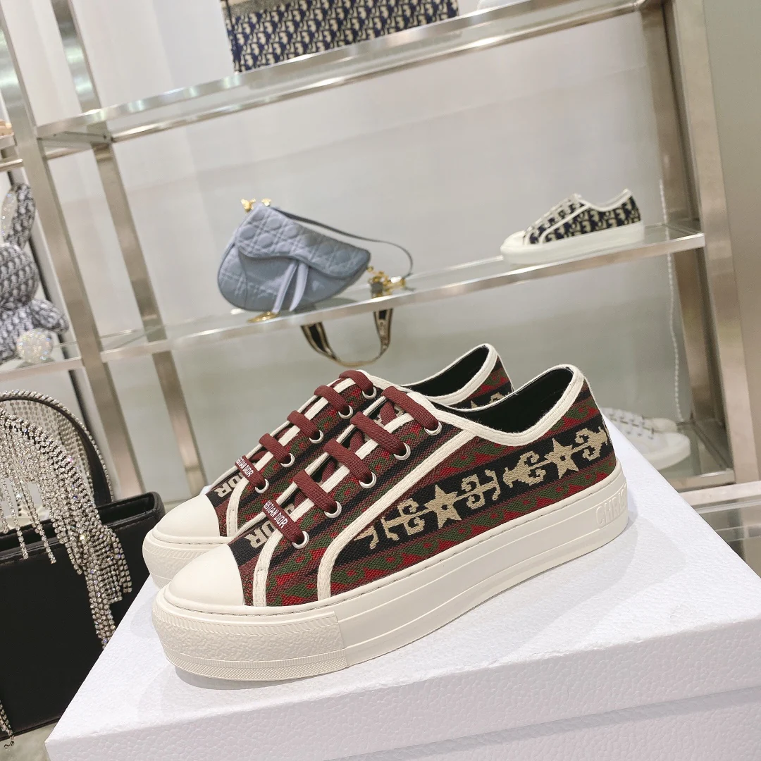 Вышитые парусиновые туфли Dior - 7