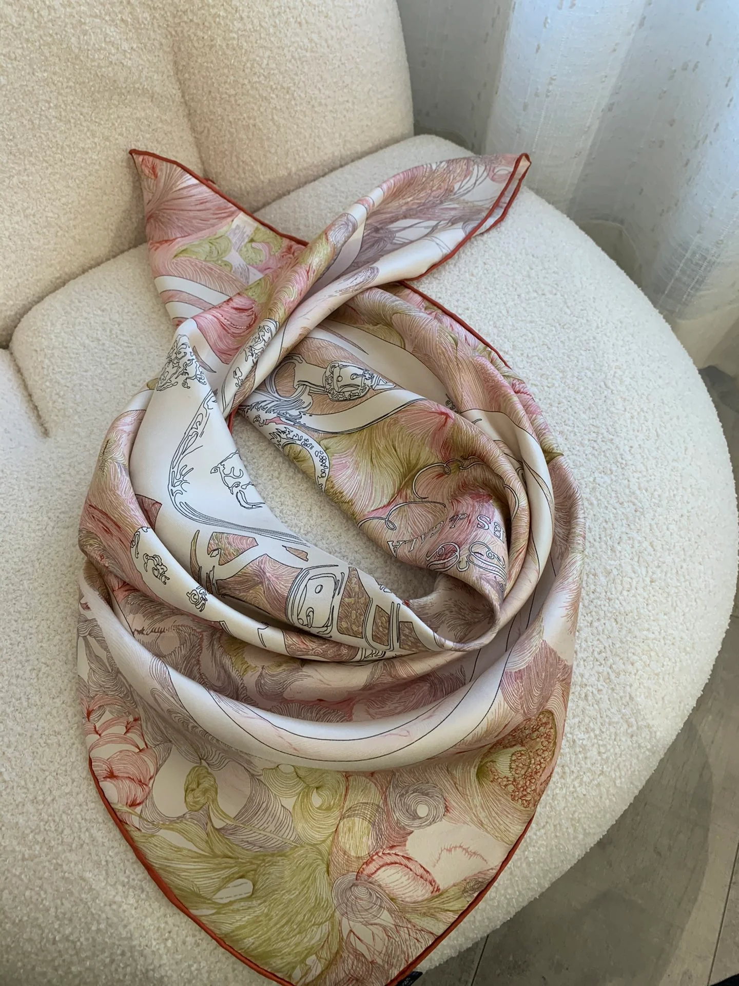 Hermes - Роскошные поводья - Шарф из 90% шелка