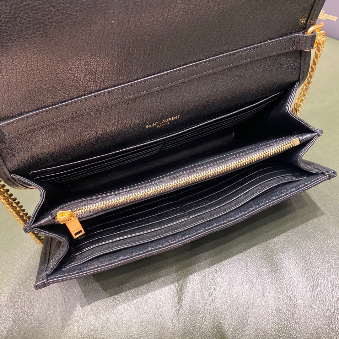 Сумка YSL-Becky из овечьей кожи с ромбовидной стёжкой и цепочкой - 1 шт.