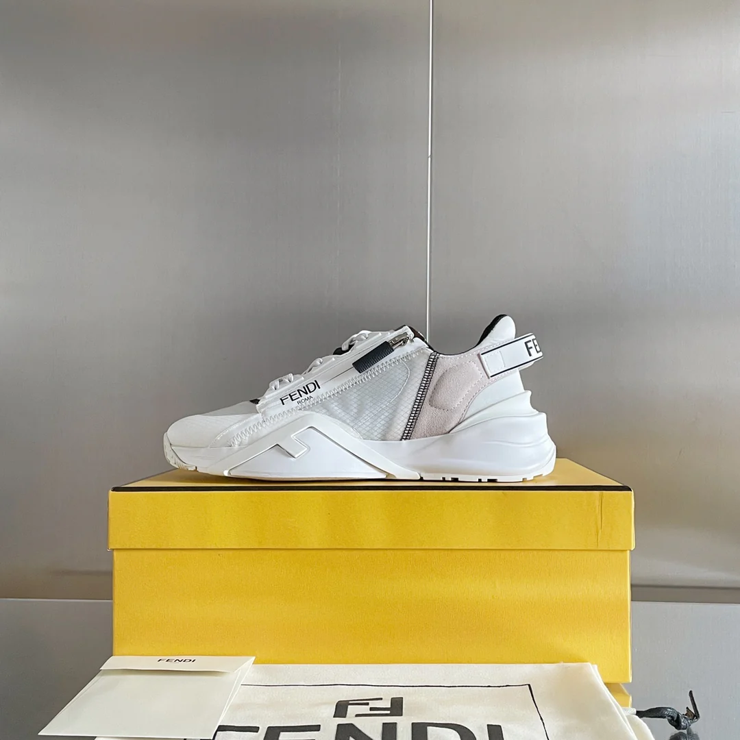 Fendi - Повседневные кроссовки - Белые и розовые