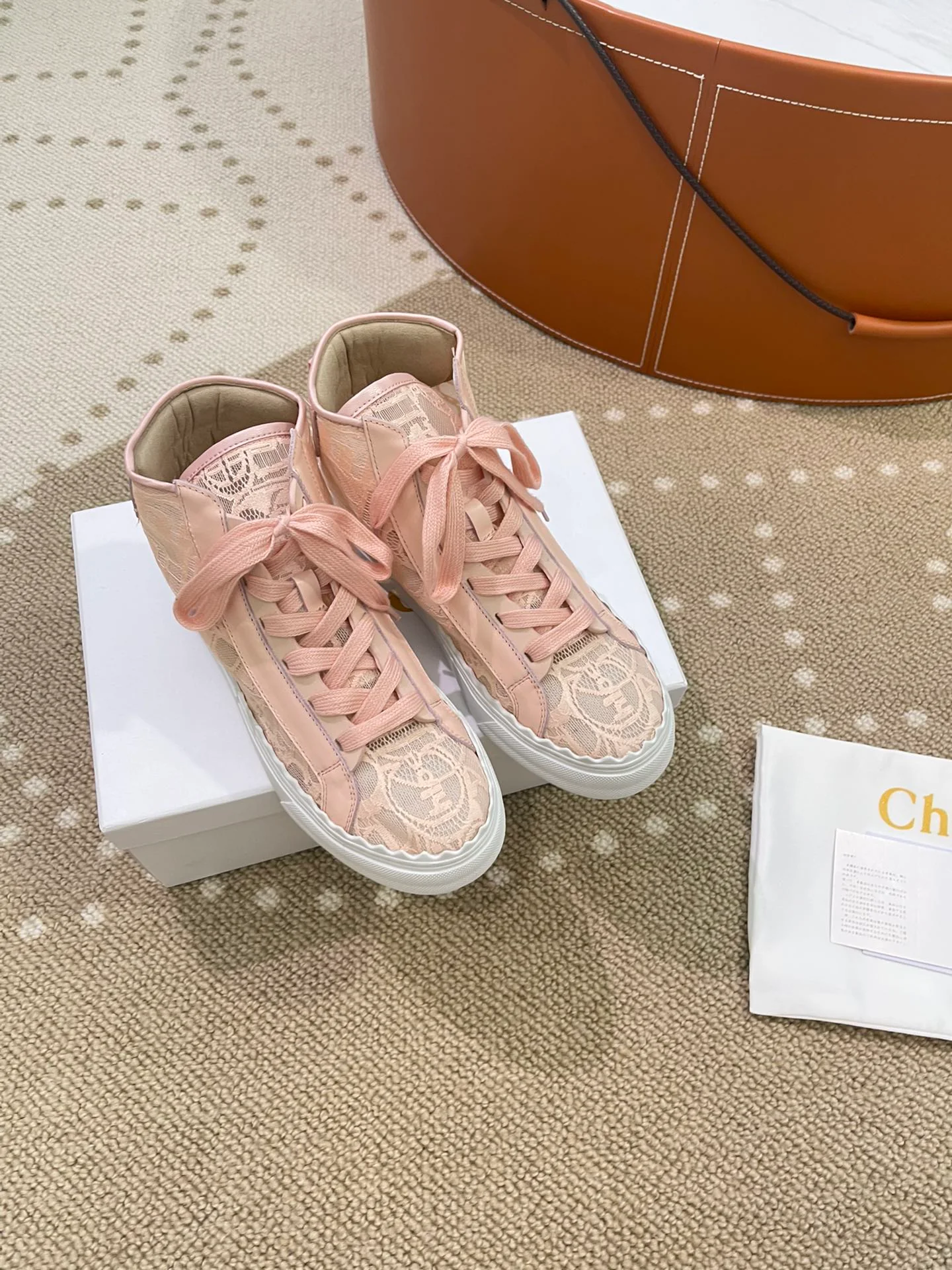 Chloe - Туфли из парусины с кружевной вышивкой - Размеры 35-40-41 (изготовление на заказ) - 1