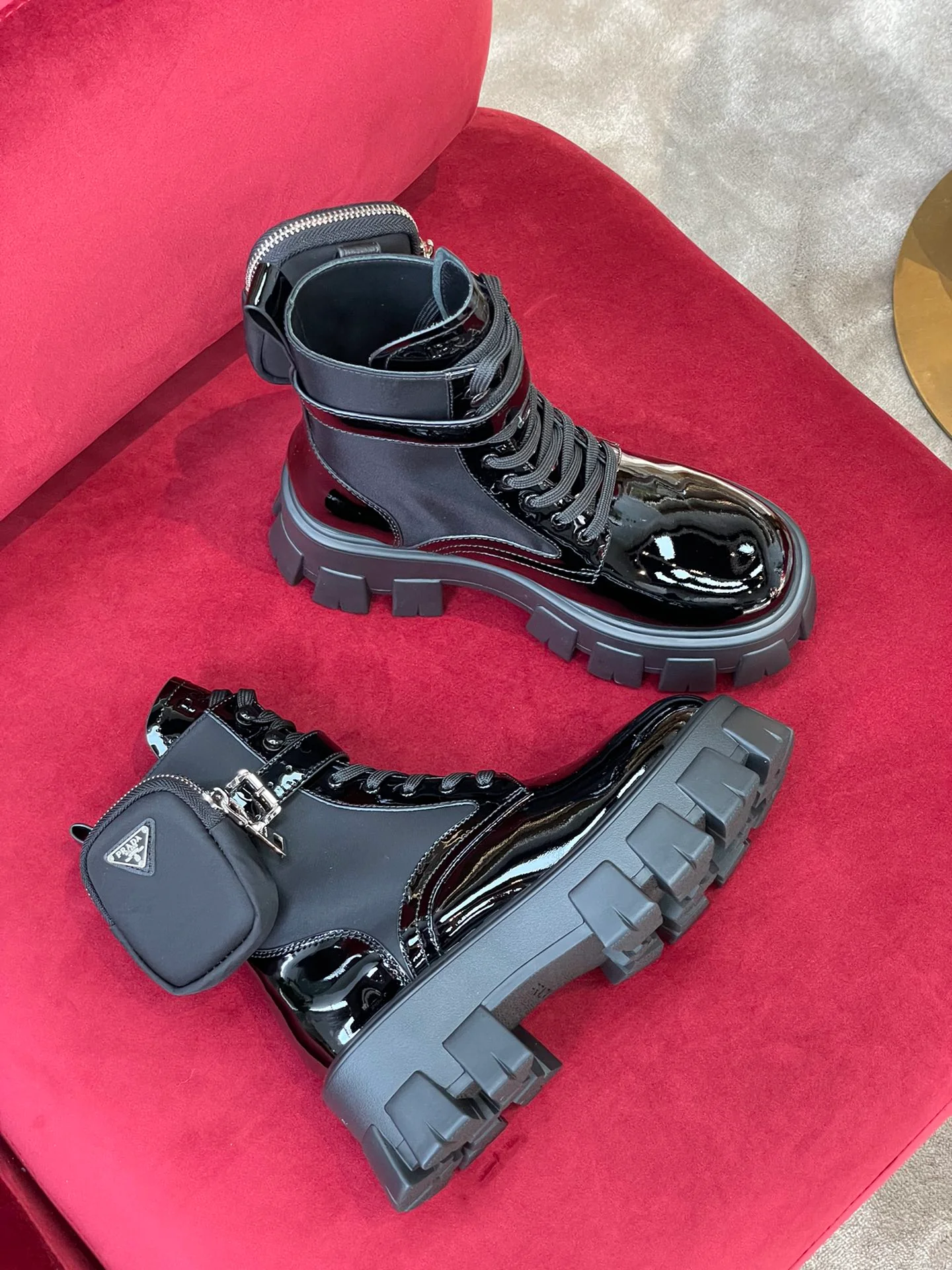 Тактические ботинки Prada 2024 — черные