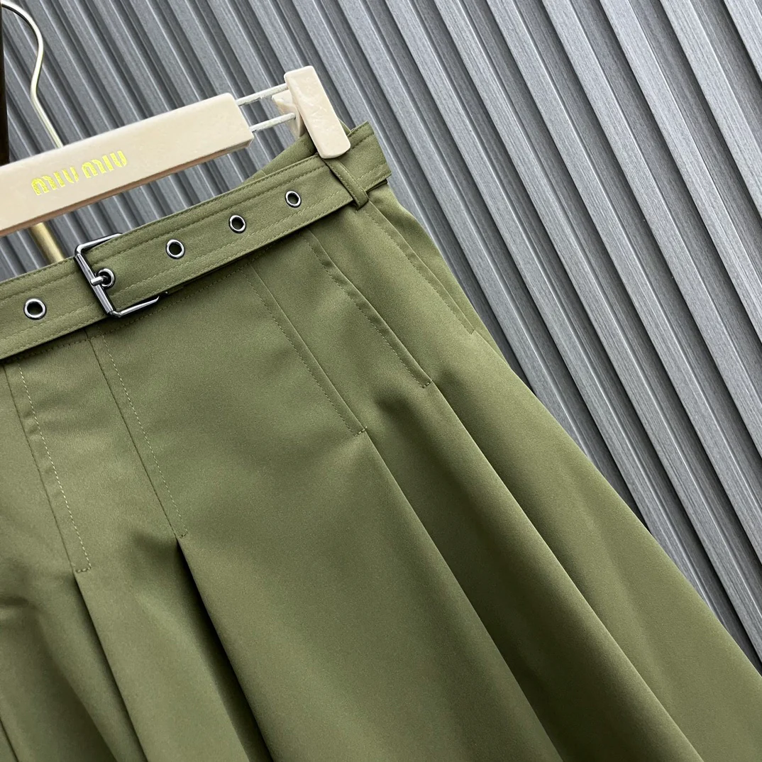 Dior - Новинка 2403-24: плиссированная юбка миди с поясом