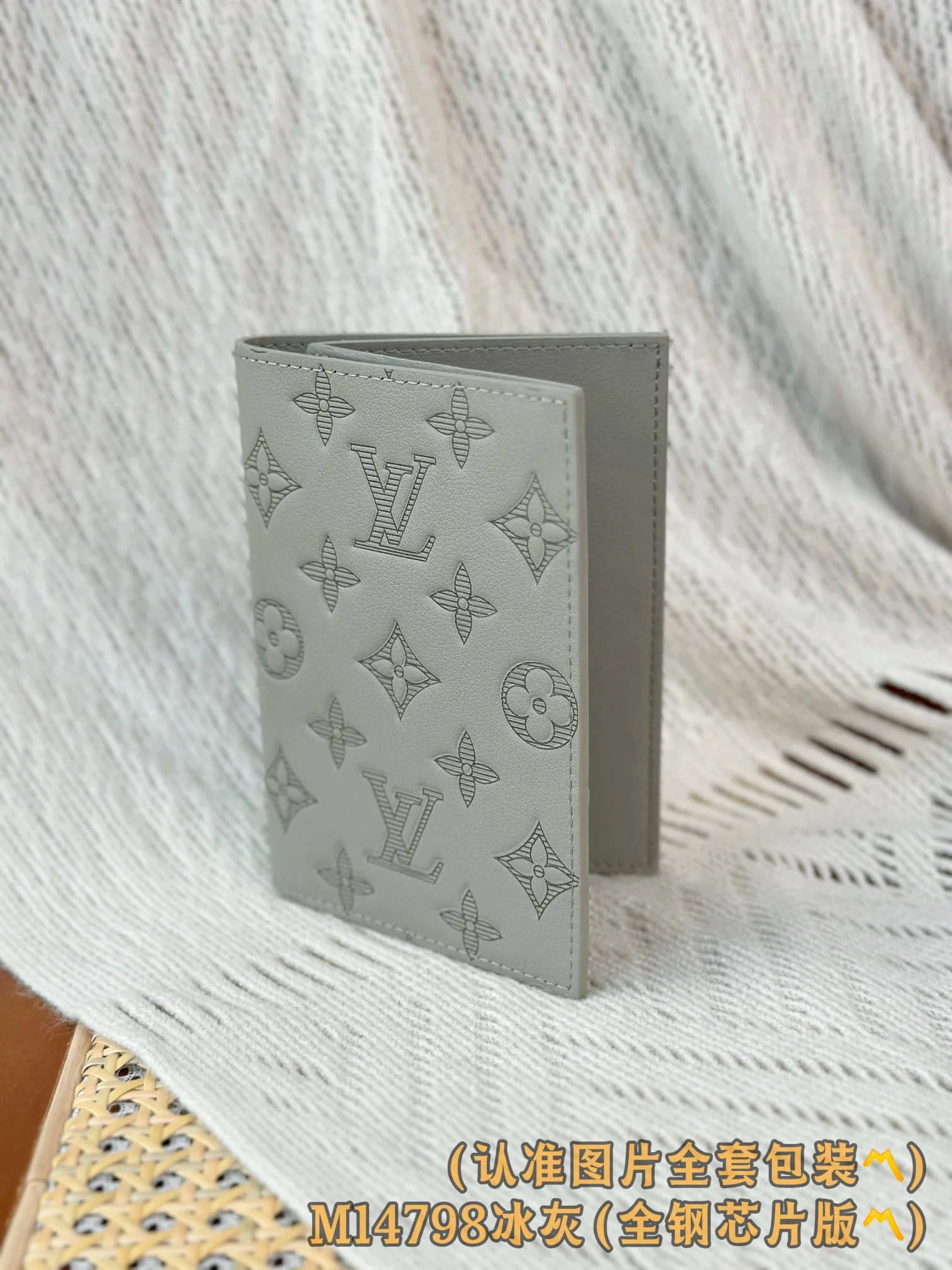 LV-m14798-Обложка для паспорта - Ледяной серый