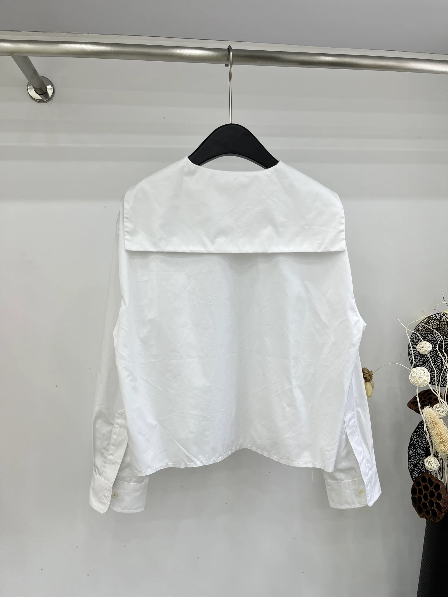 Рубашка с длинными рукавами Miu Miu-2404 в темно-синем стиле