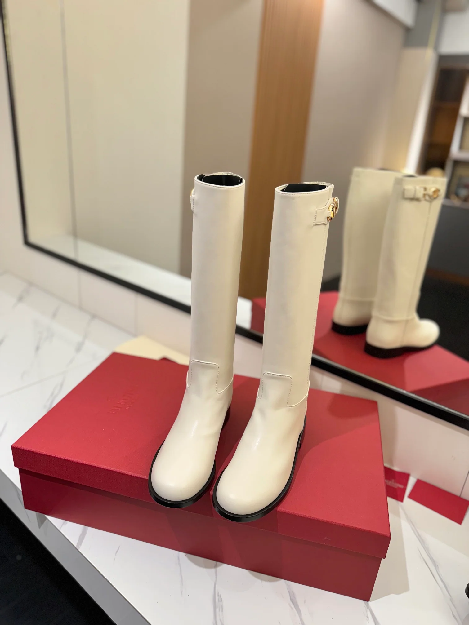 Ботинки для верховой езды Valentino 2024 - белые