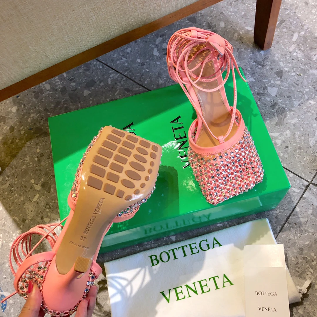 BV - Туфли-лодочки на шпильке с квадратным носком - Розовые