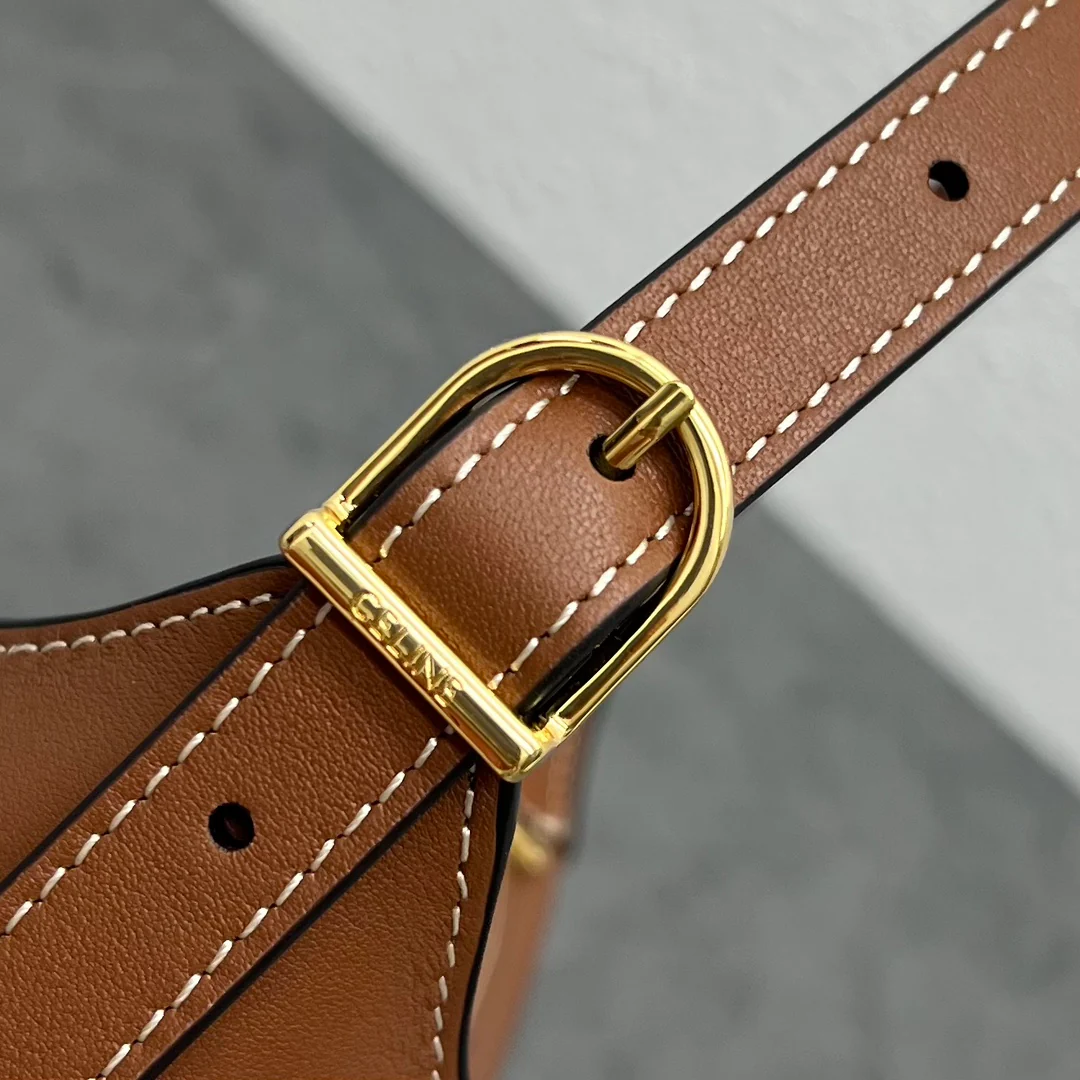 Мини-сумка через плечо Celine Romy - бежево-коричневая