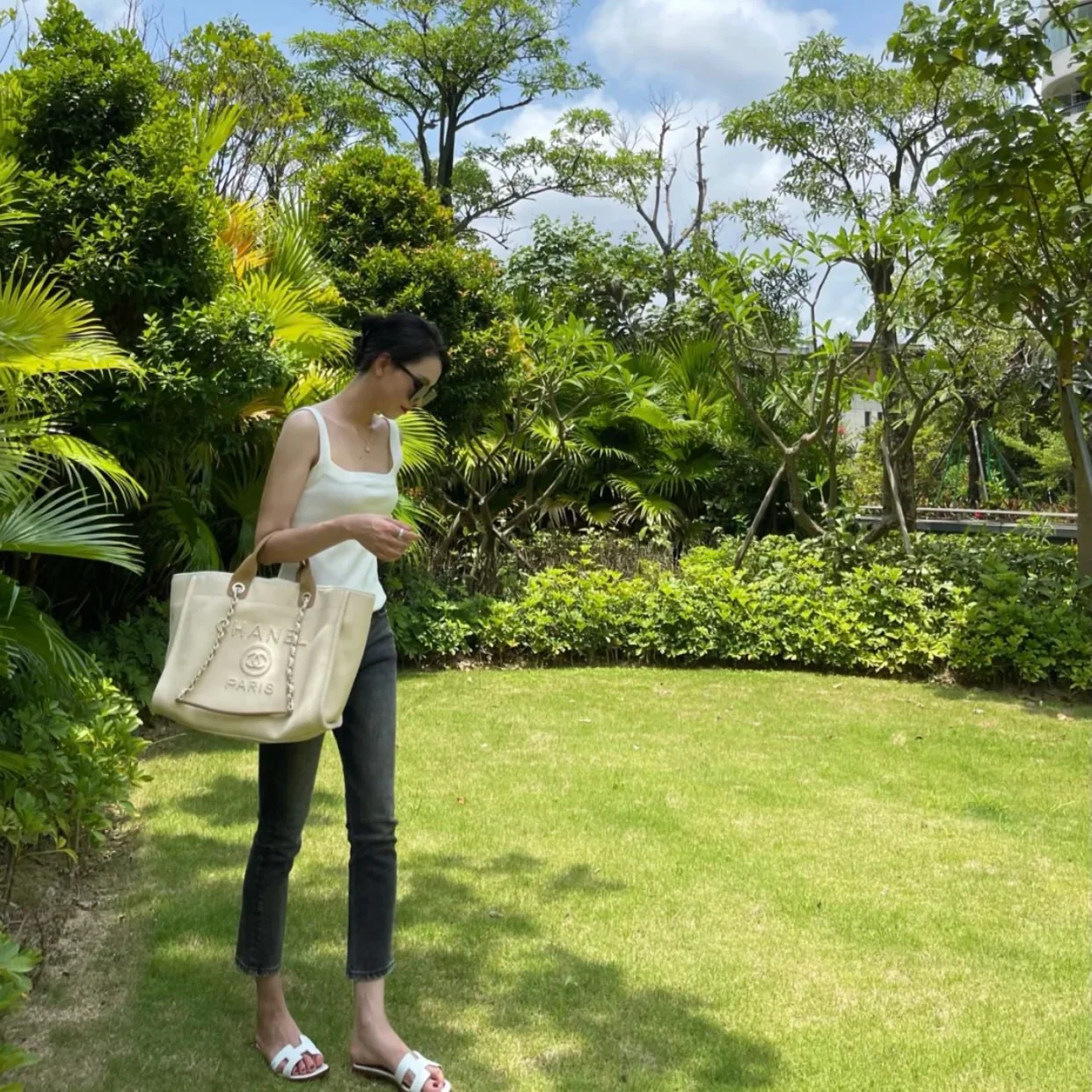 Пляжная сумка Chanel Pearl