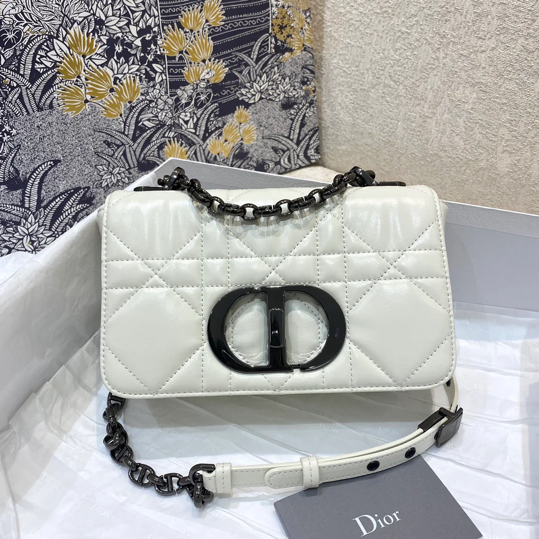 Стеганая сумка Dior Caro, маленькая, черная - 1