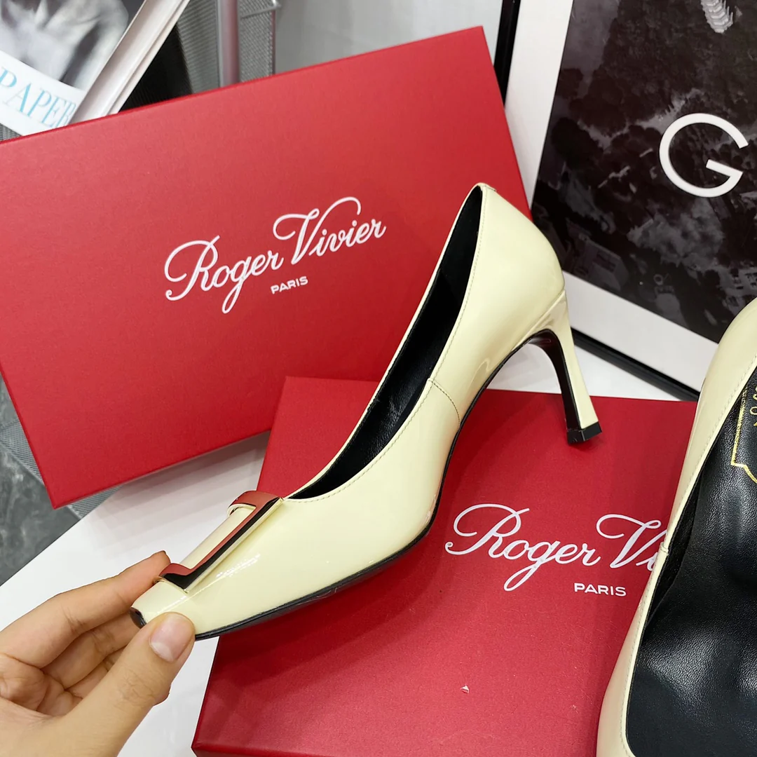 RV-7-5cm Банановый каблук - Белый