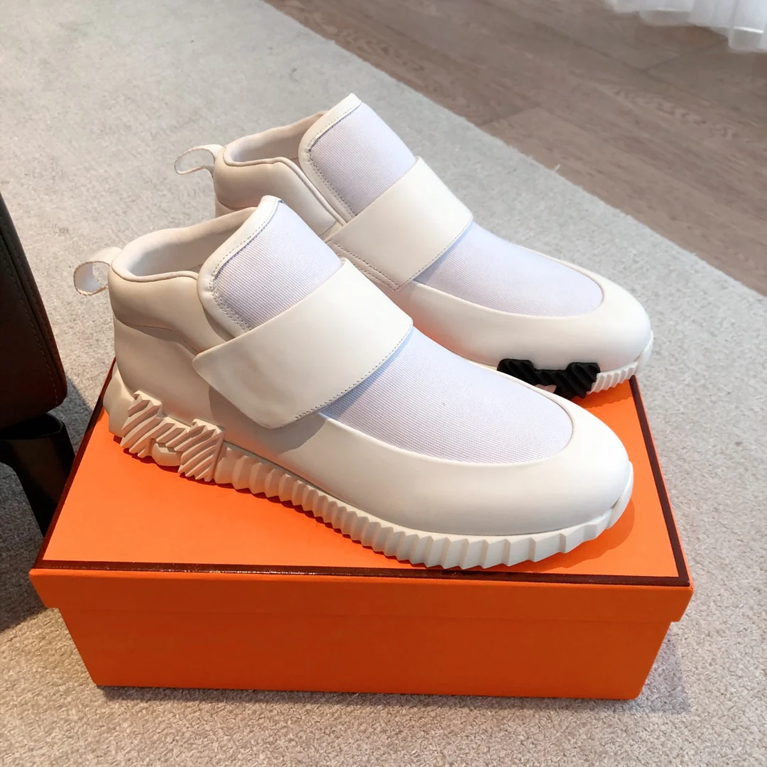 Новые кроссовки Hermes Giga 2023 года - унисекс - белые - 1